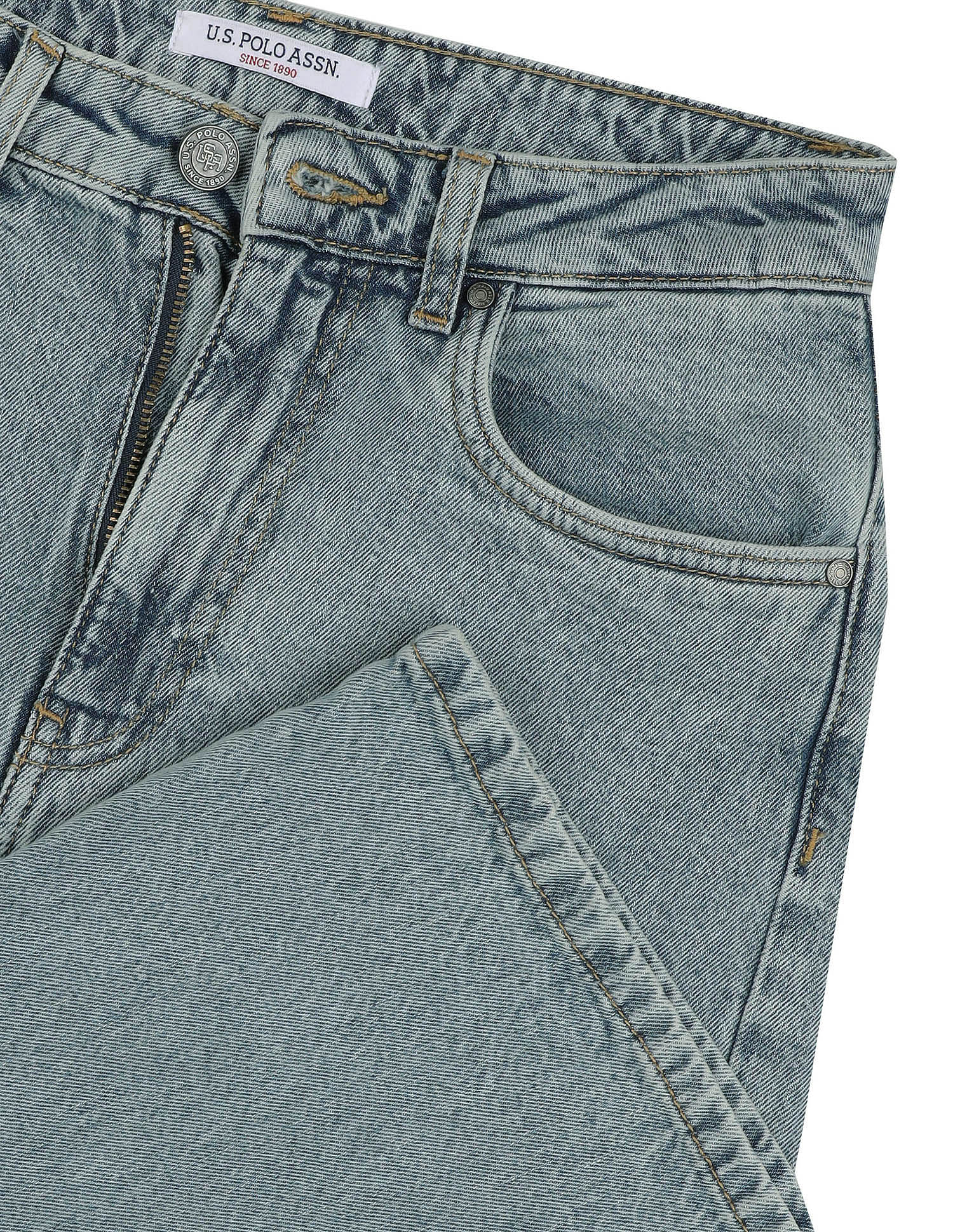 High Rise Bootcut Jeans Light Blue Tint - U.S. POLO ASSN. | Large