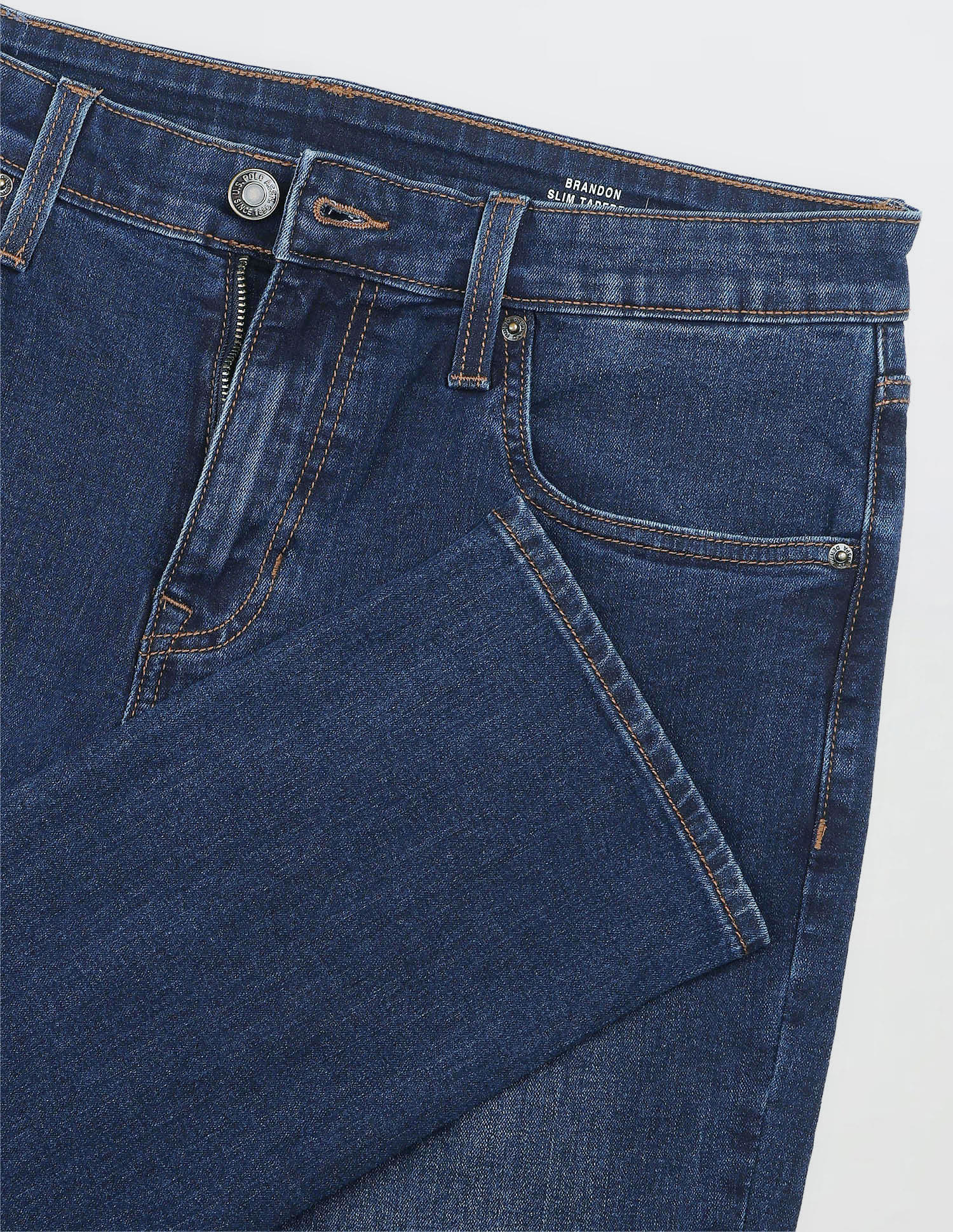 Solid Slim Fit Jeans Blue - U.S. Polo Assn. India | Large