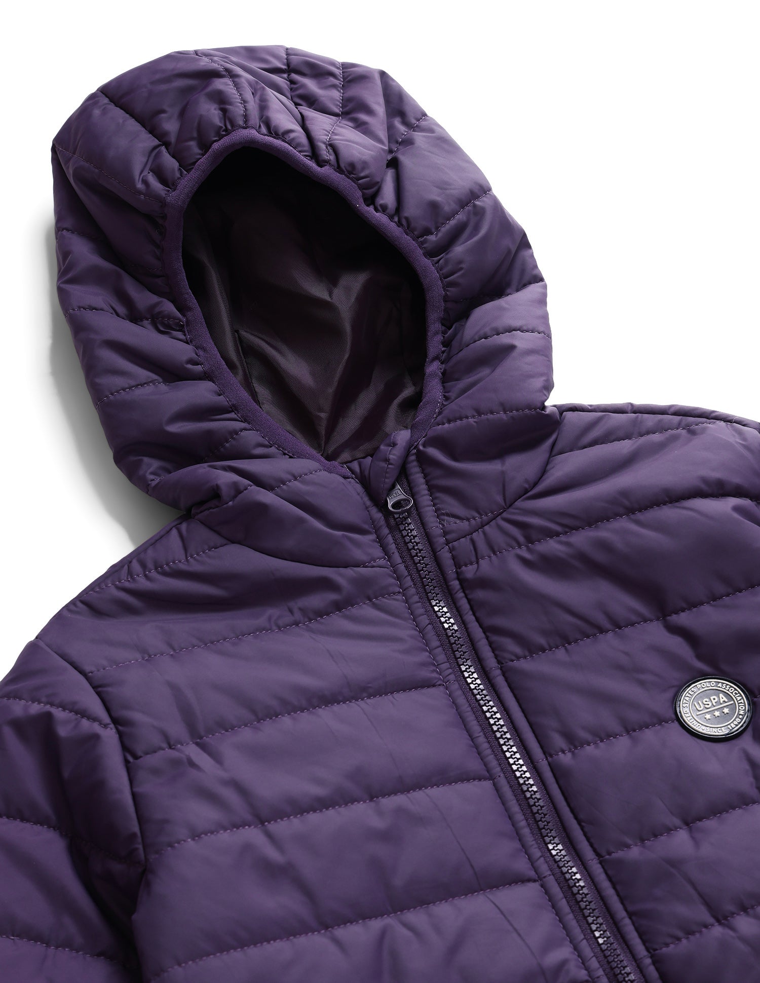 Boys Dark Purple Solid Hood Jacket Dark Purple - U.S. POLO ASSN. | Large