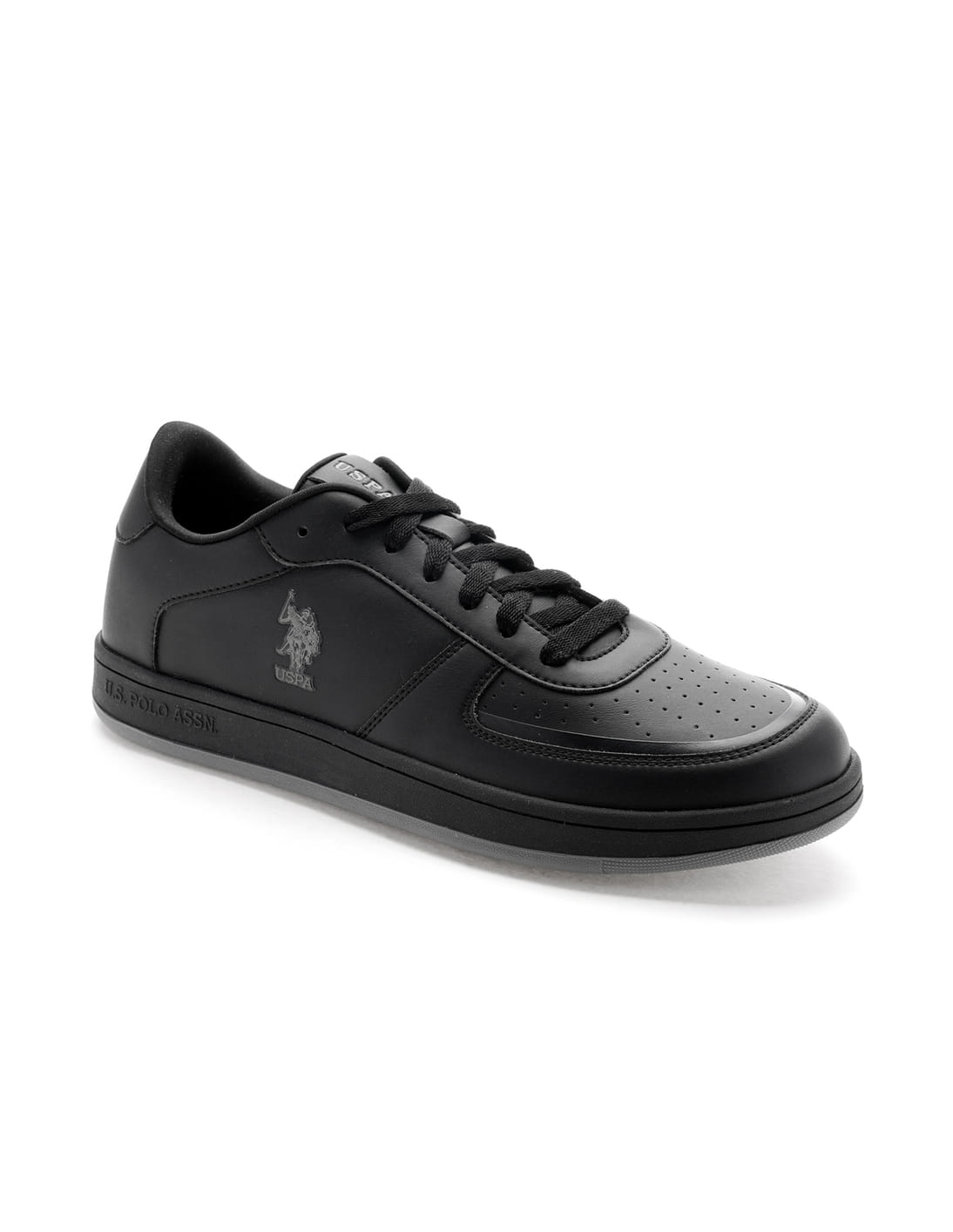 Men Rein 2.0 Black Retro Court Sneakers