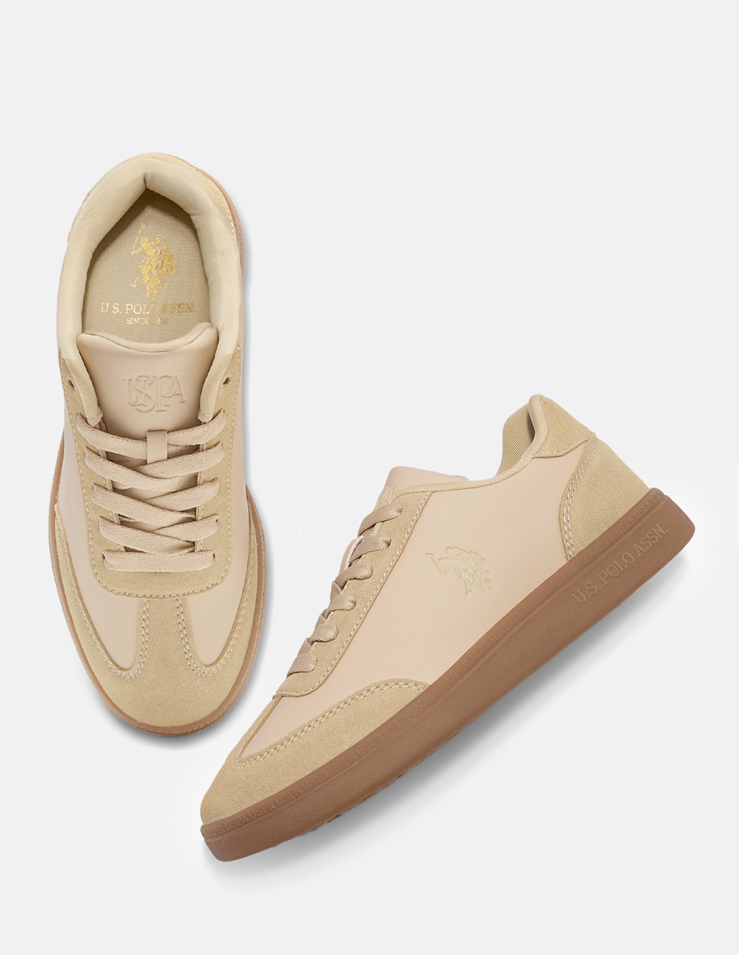 Vega Lace-Ups Sneakers Light Beige - U.S. Polo Assn. India | Large