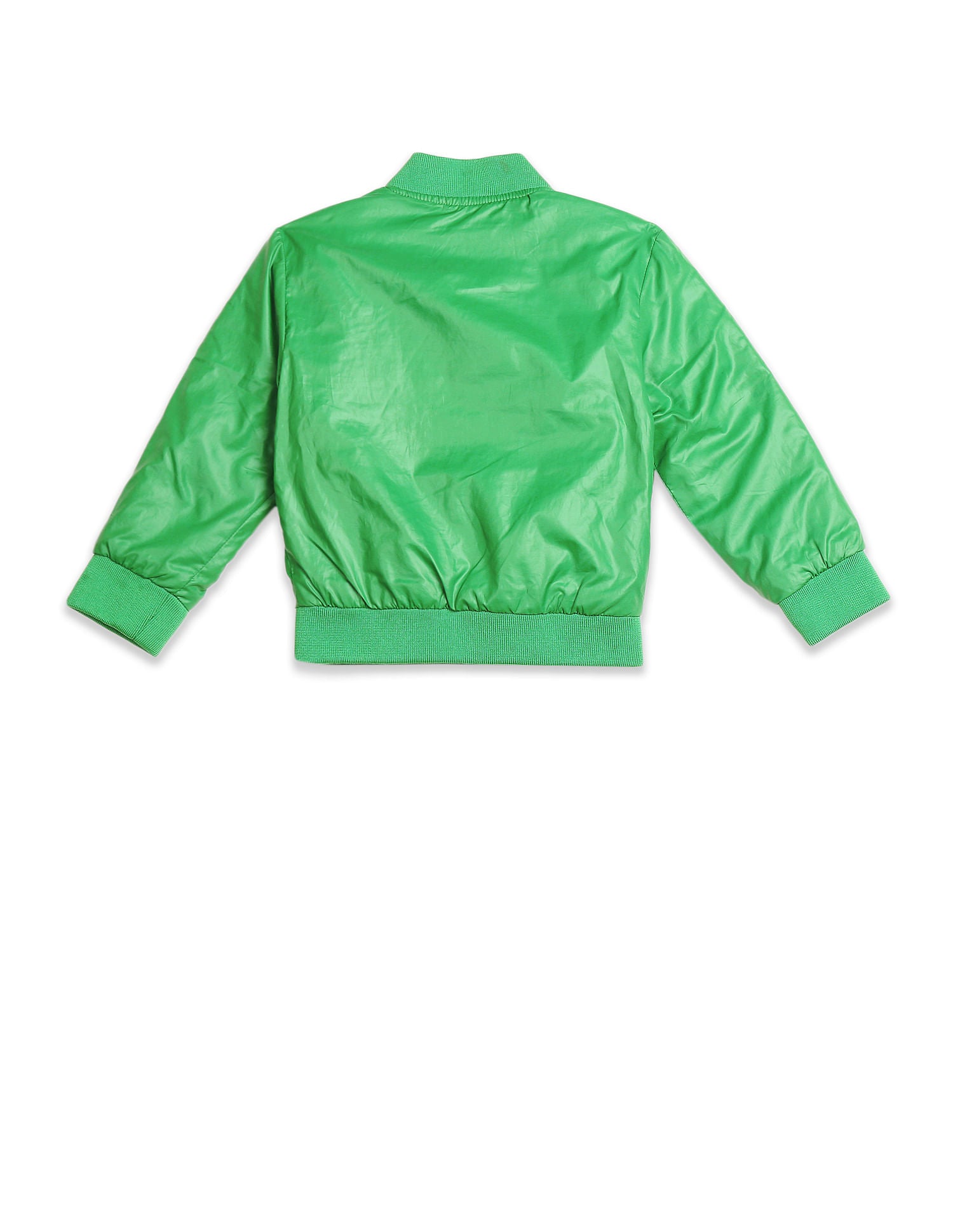 Stand Collar Solid Jacket Green - U.S. Polo Assn. India | Large