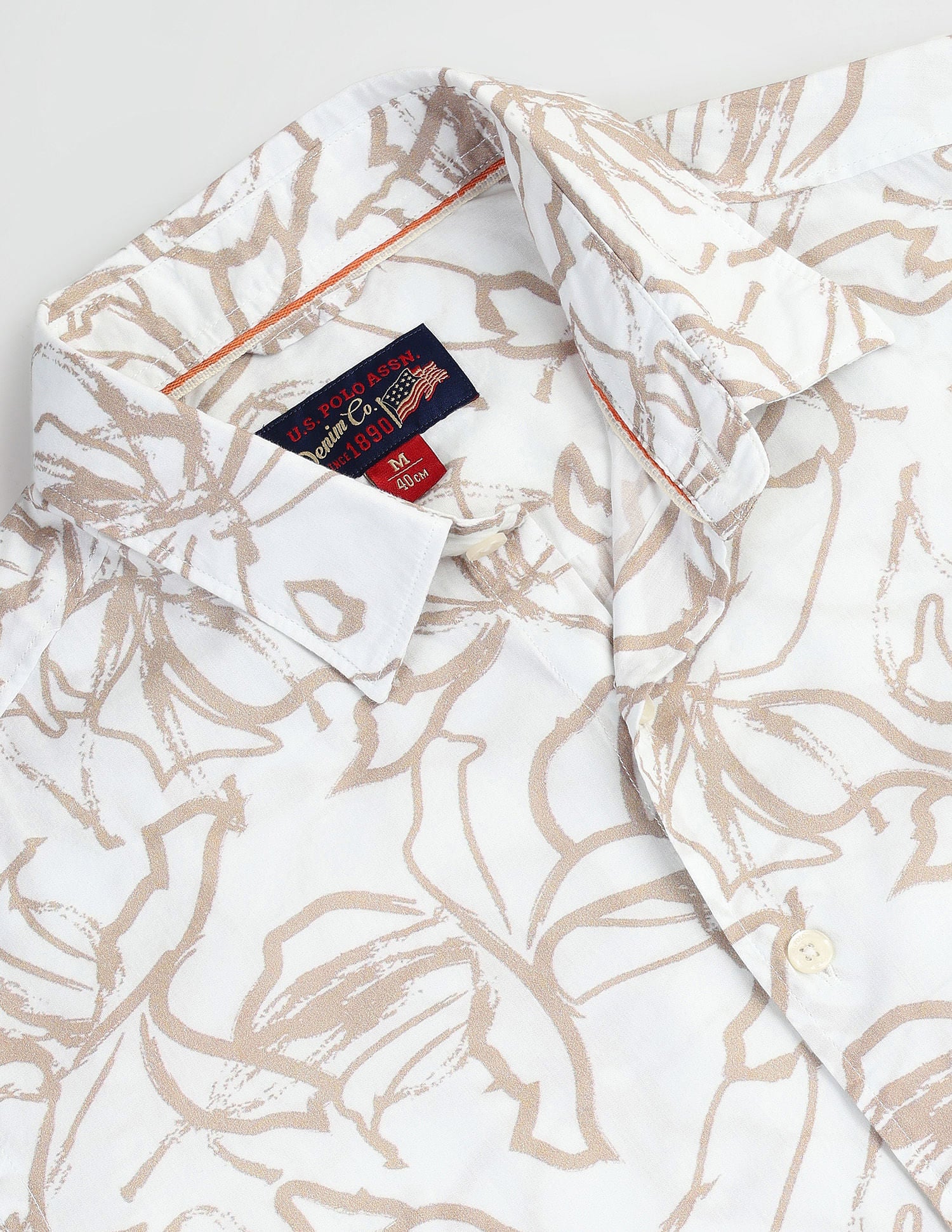 Slim Fit Floral Shirt White - U.S. POLO ASSN. | Large