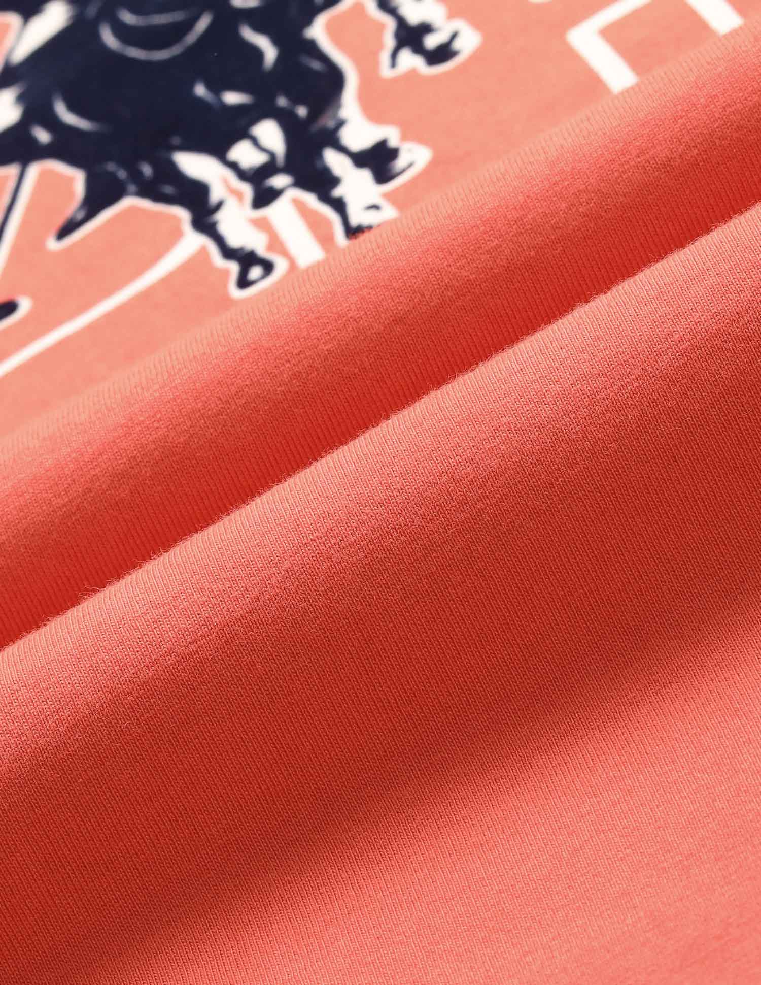 Brand Printed Pure Cotton T-Shirt Orange - U.S. POLO ASSN. | Large