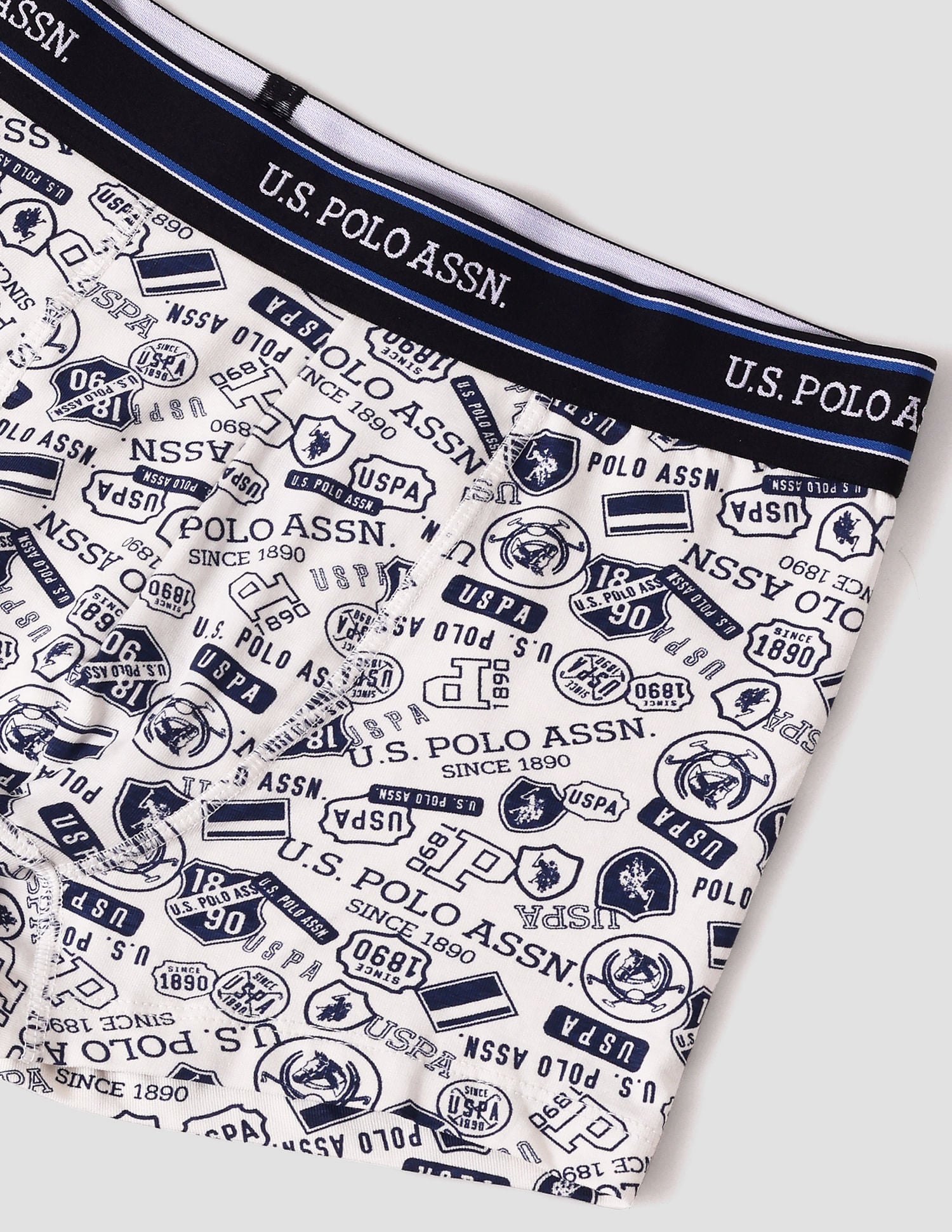 All Over Print Ribbed Jersey I616 Trunks - Pack Of 1 Ivory - U.S. POLO ASSN. | Large
