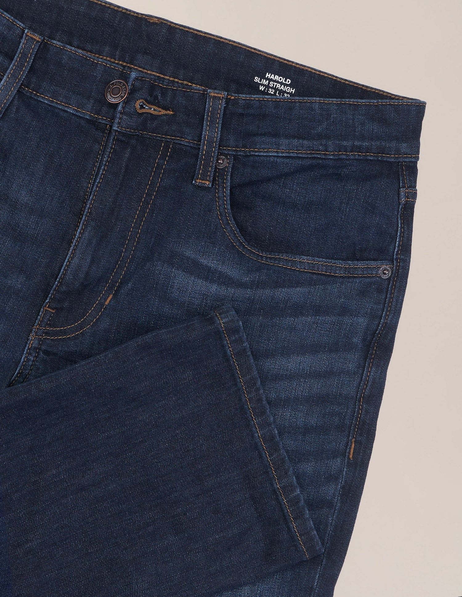 Harold Slim Straight Fit Blue Jeans Dark Blue - U.S. Polo Assn. India | Large
