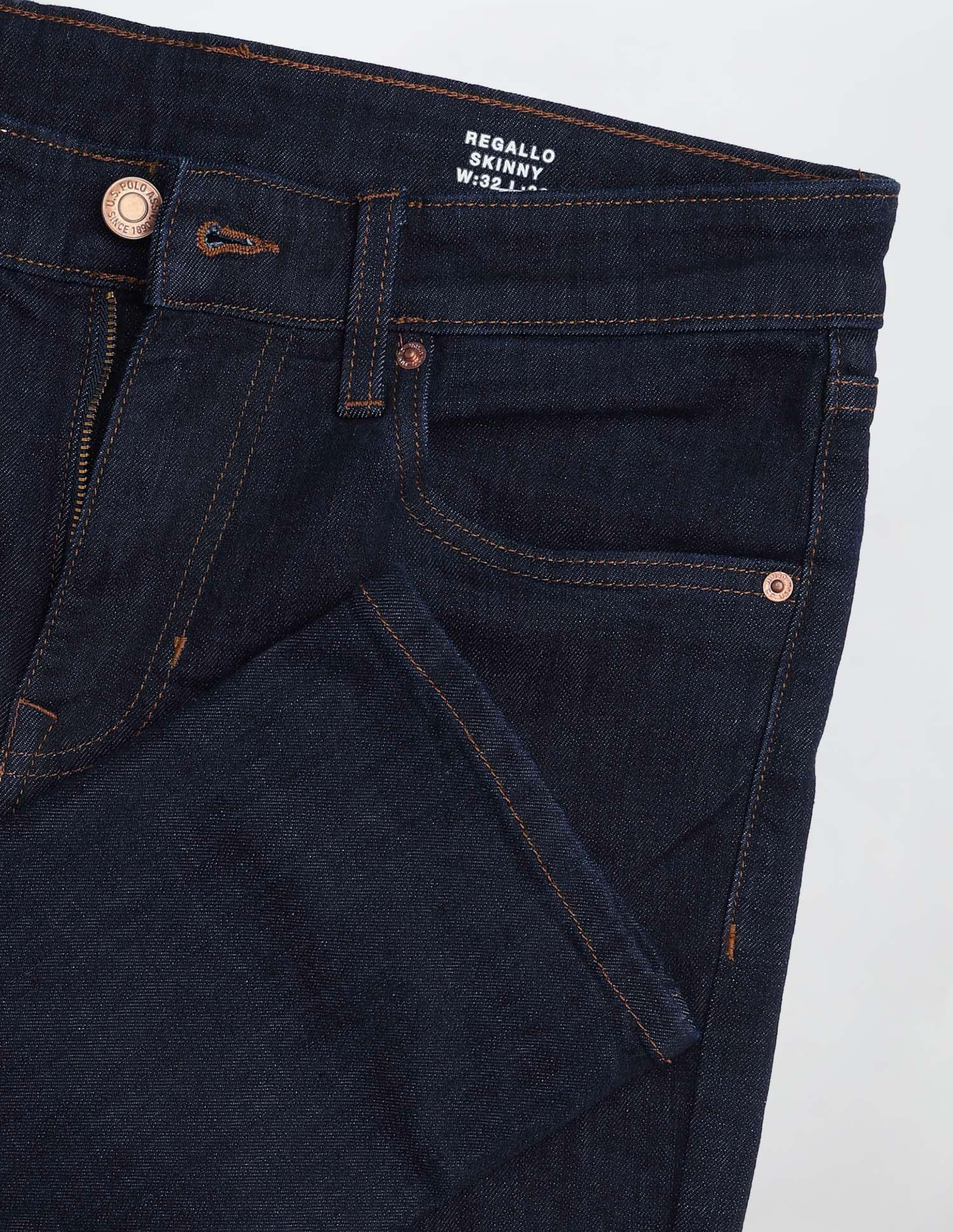 Regallo Skinny Fit Blue Jeans Dark Blue - U.S. Polo Assn. India | Large