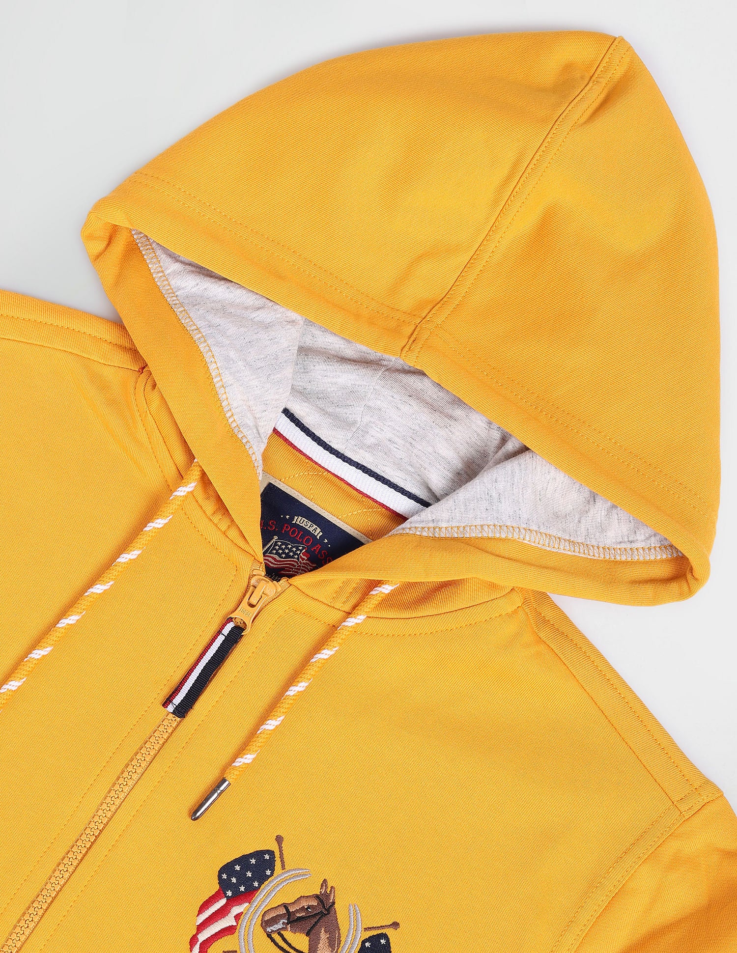 Solid Hooded Sweatshirt Mustard - U.S. Polo Assn. India | Large
