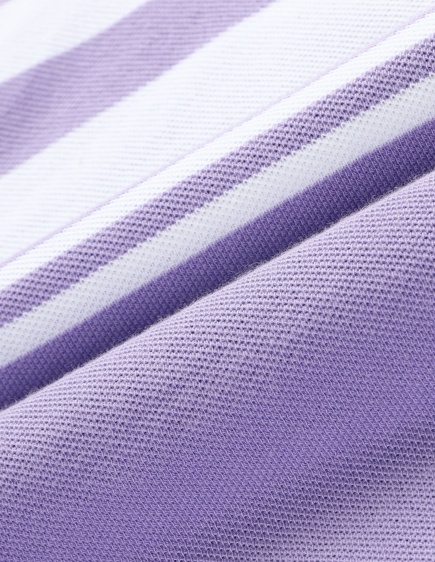 Horizontal Stripe Slim Polo Shirt Lavender - U.S. Polo Assn. India | Large