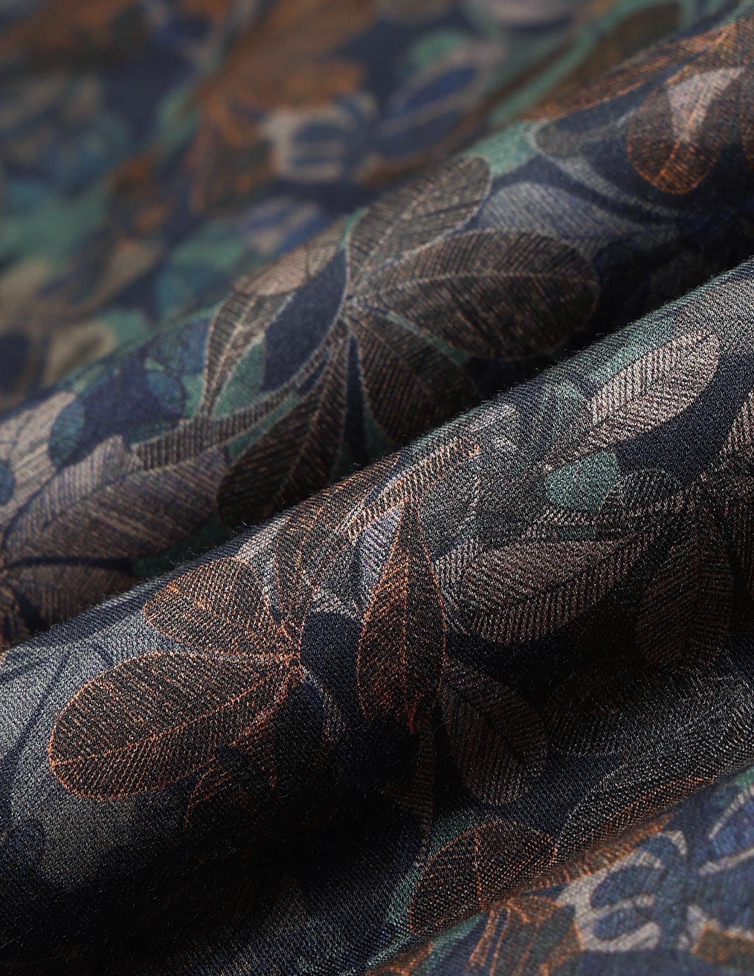 Floral Printed Satin Shirt Navy - U.S. POLO ASSN. | Large