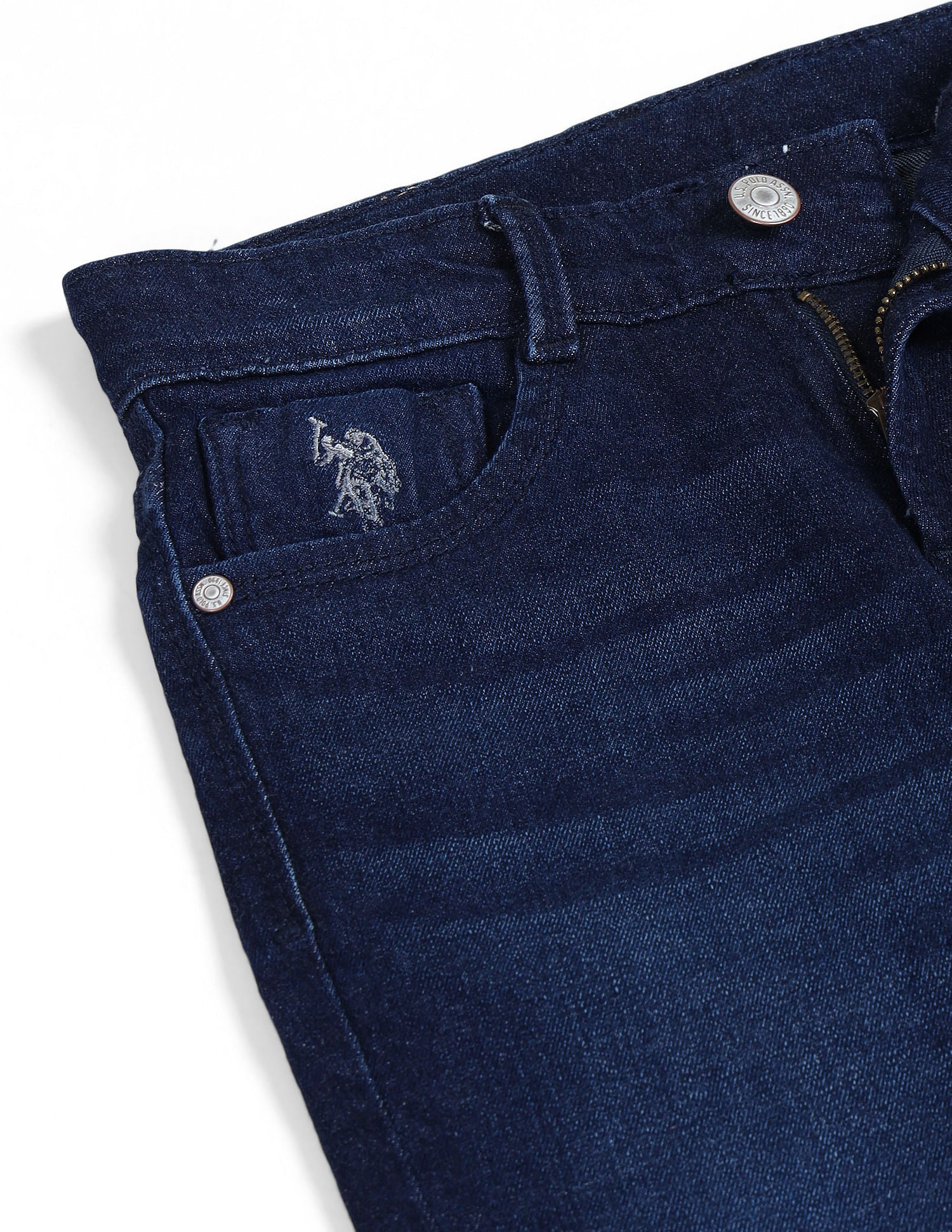 Slim Fit Stone Washed Jeans Dark Blue - U.S. POLO ASSN. | Large