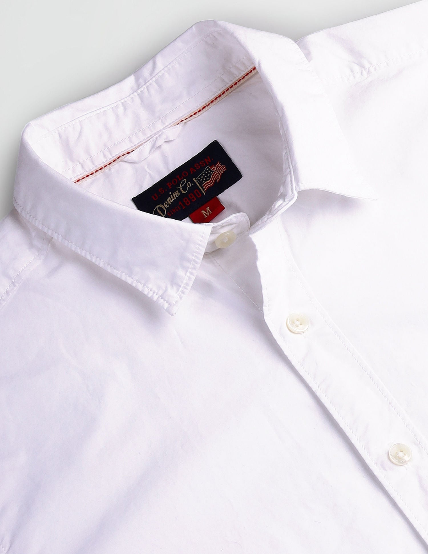 Short Sleeve Cotton Shirt White - U.S. Polo Assn. India | Large