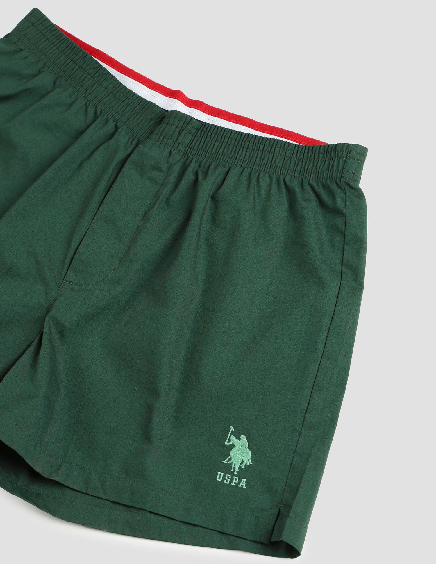 Solid Cotton OEX07 Boxers - Pack Of 1 Bistro Green - U.S. POLO ASSN. | Large