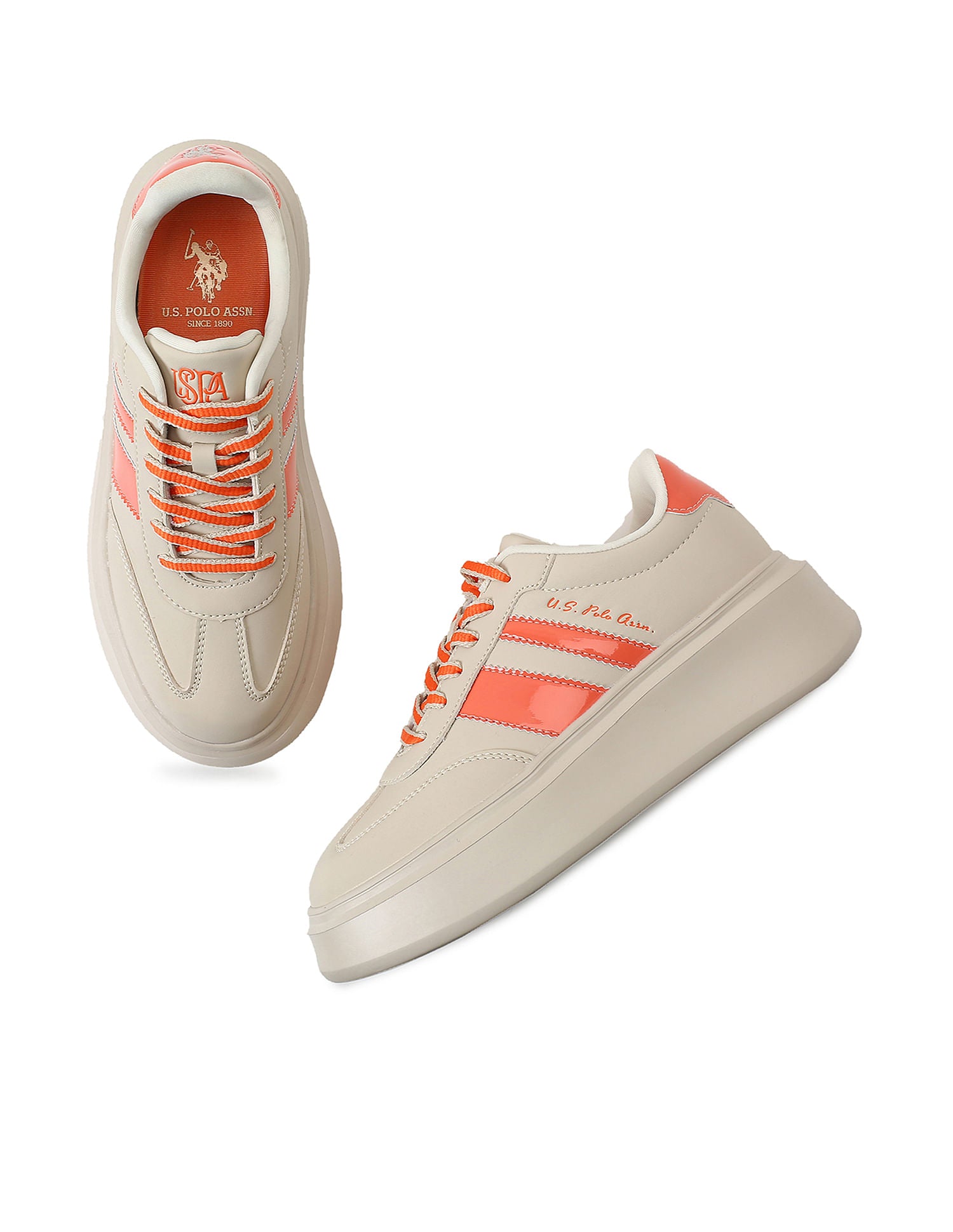 Round Toe Colour Block  Hazel Sneakers Nude - U.S. POLO ASSN. | Large