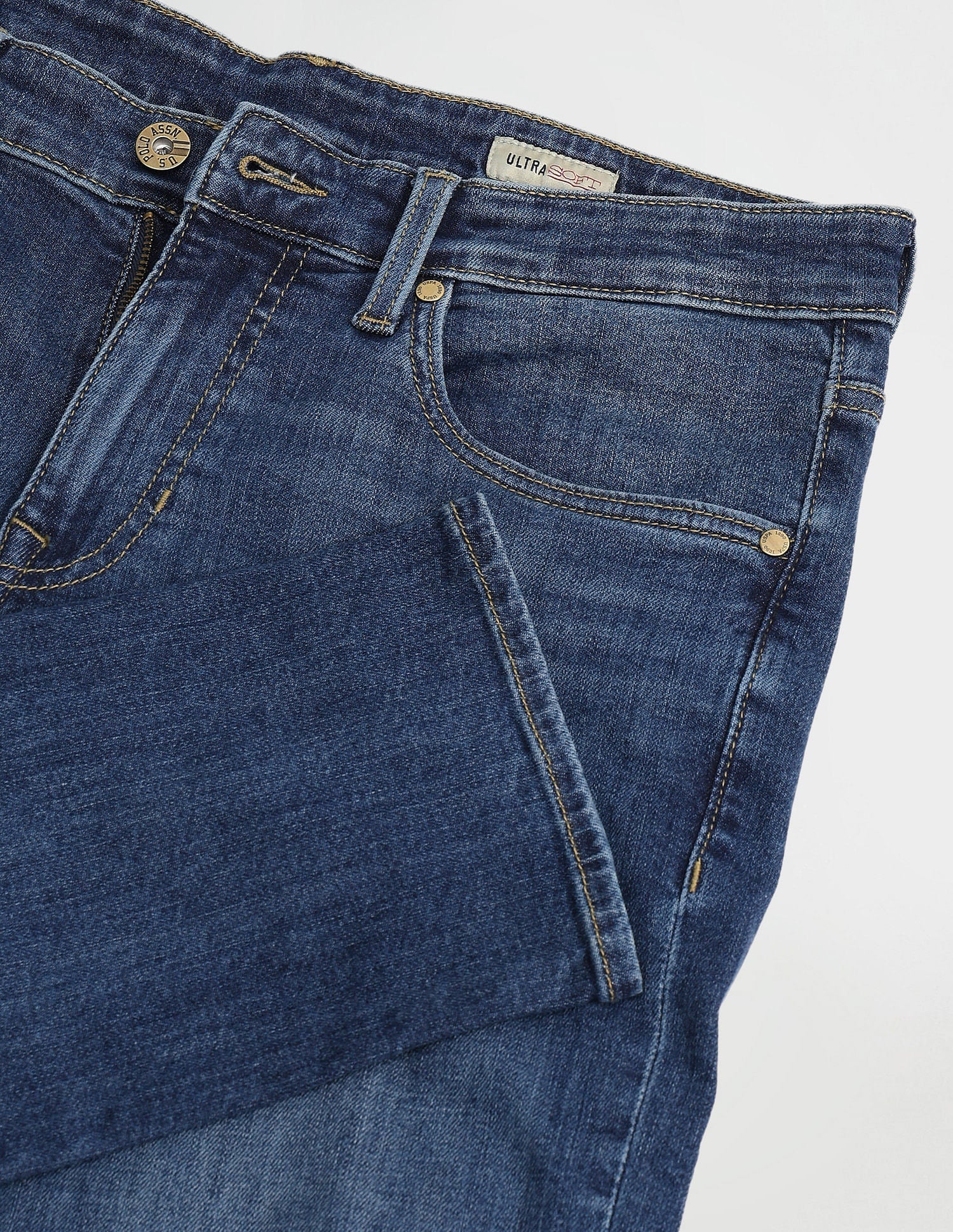 Brandon Slim Tapered Blue Jeans Blue - U.S. POLO ASSN. | Large