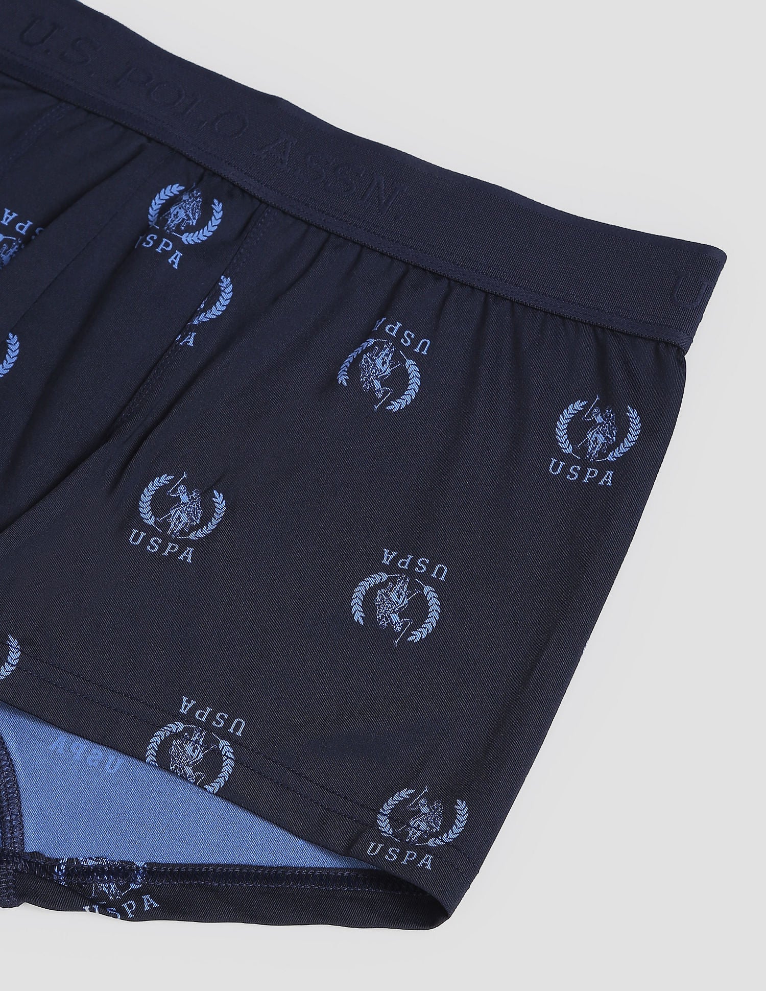 Nylon Stretch Printed AT002 Active Trunks - Pack Of 1 Navy - U.S. POLO ASSN. | Large