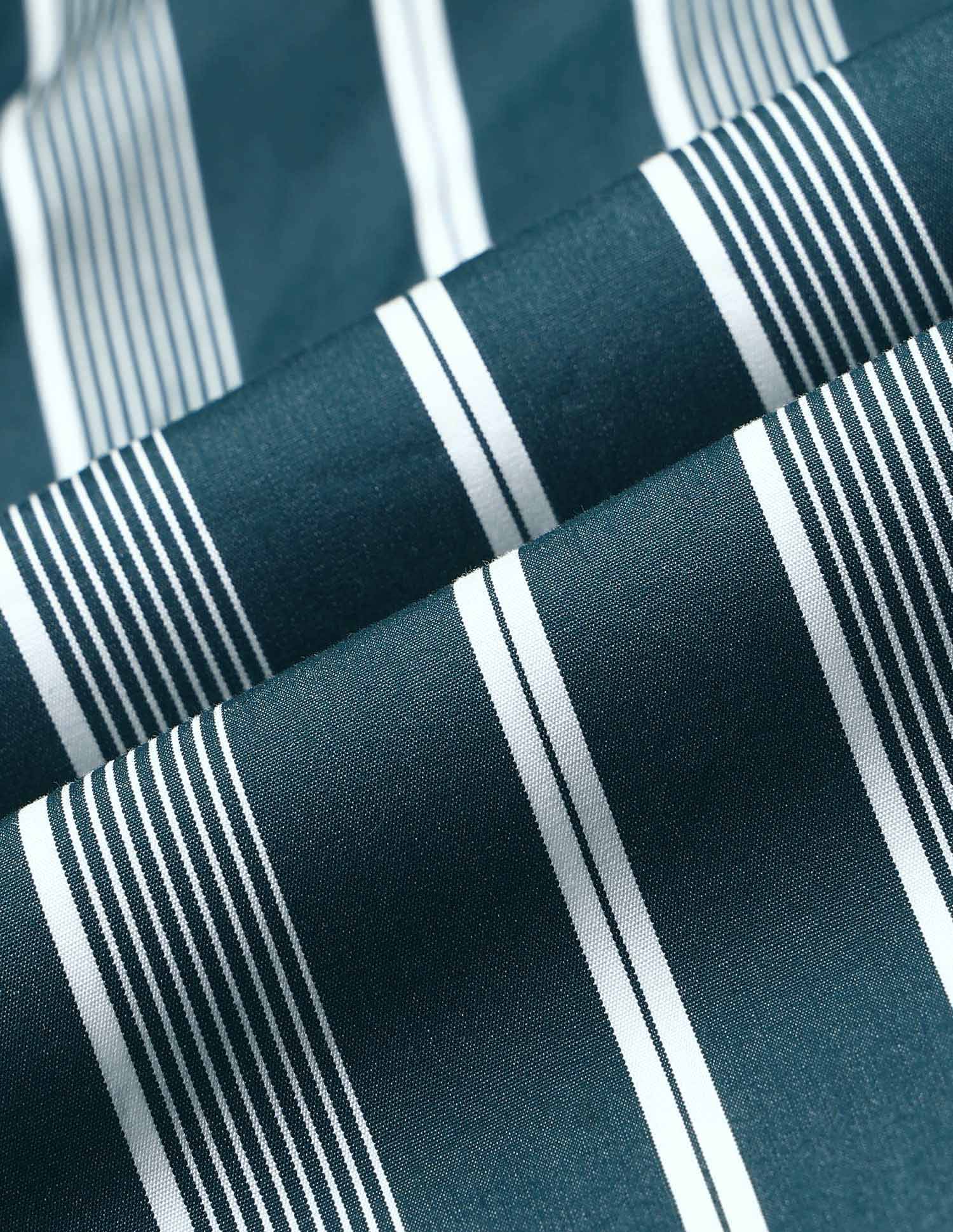 Poplin Vertical Striped Shirt Teal - U.S. POLO ASSN. | Large