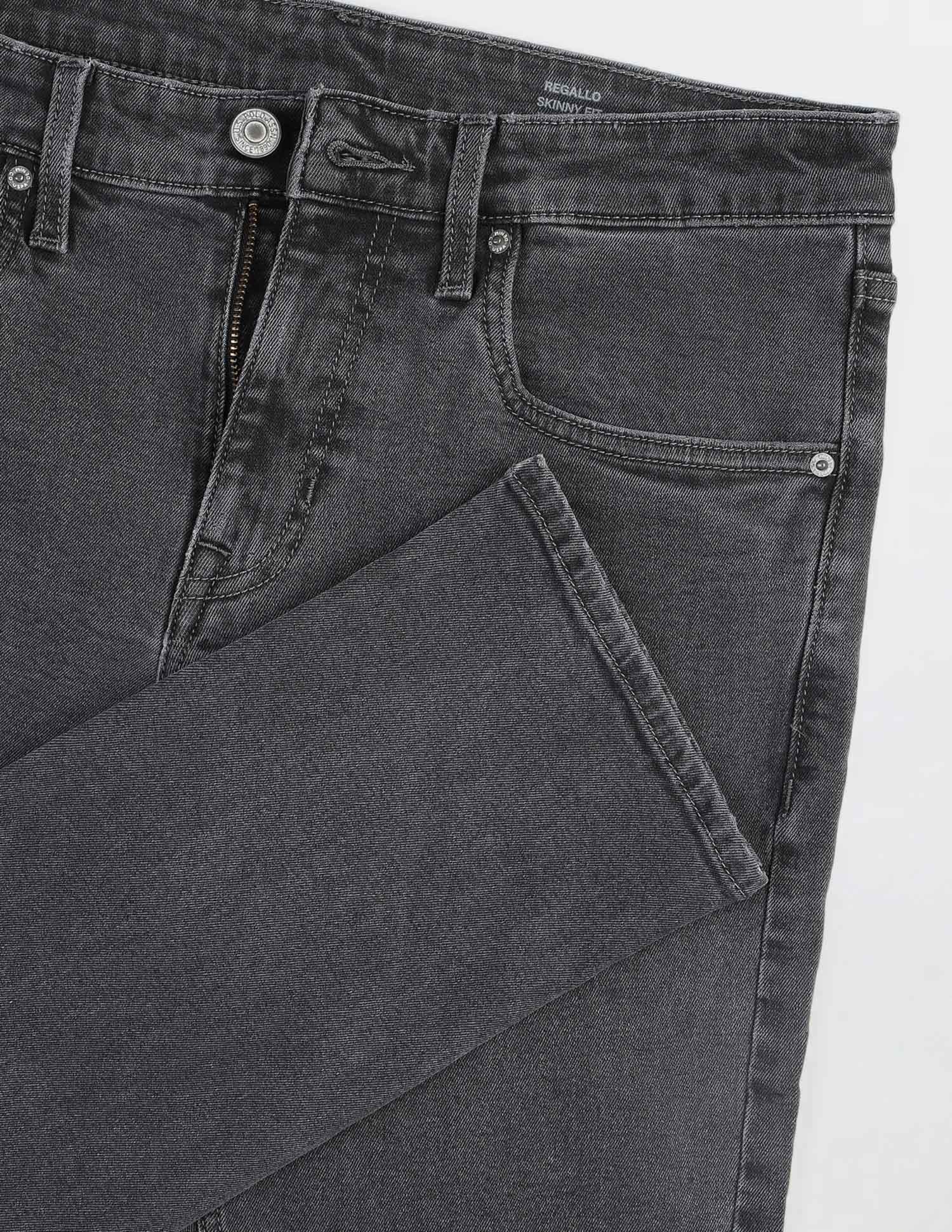 Regallo Skinny Fit Mid Rise Jeans Mid Grey - U.S. Polo Assn. India | Large