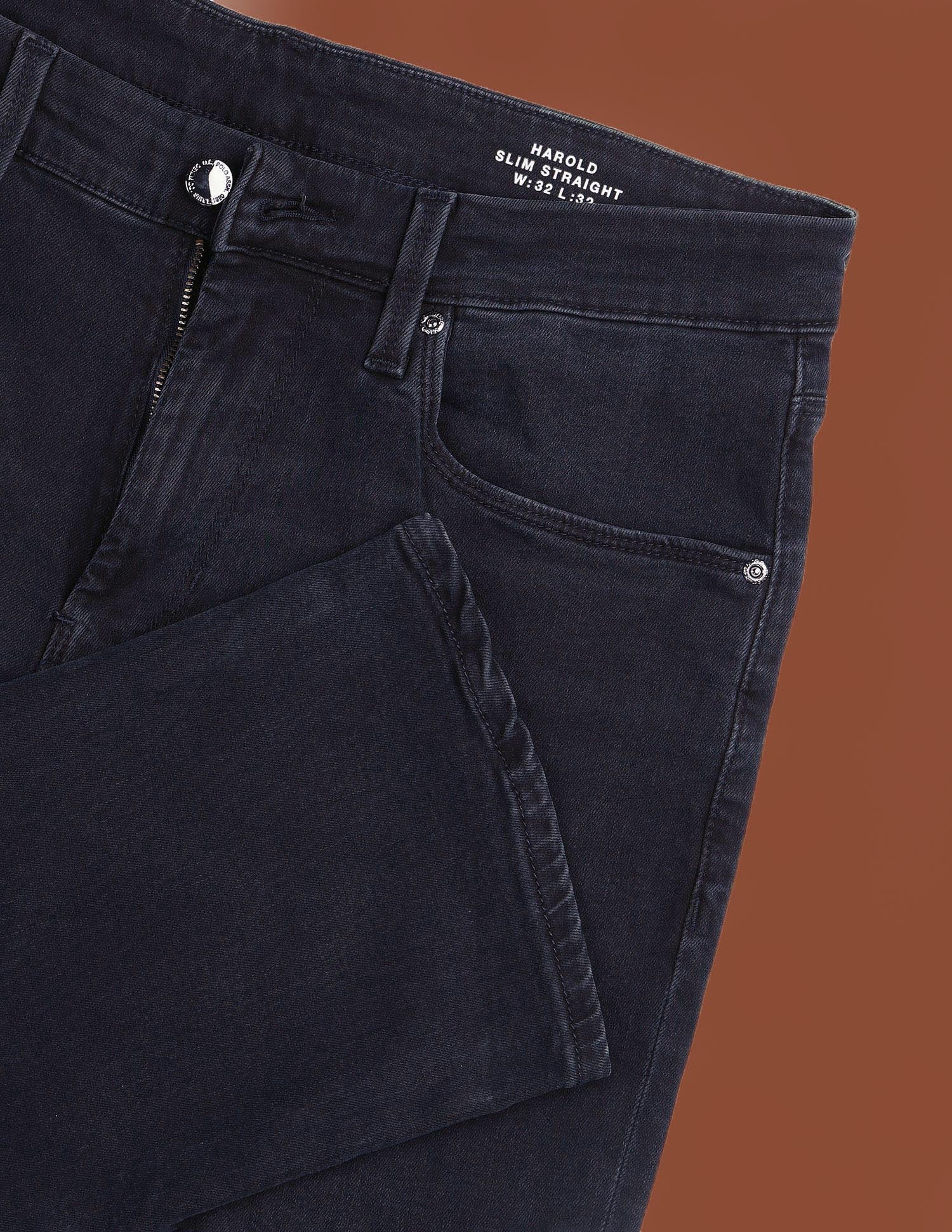 Harold Slim Straight Fit Blue Jeans Dark Wash - U.S. Polo Assn. India | Large