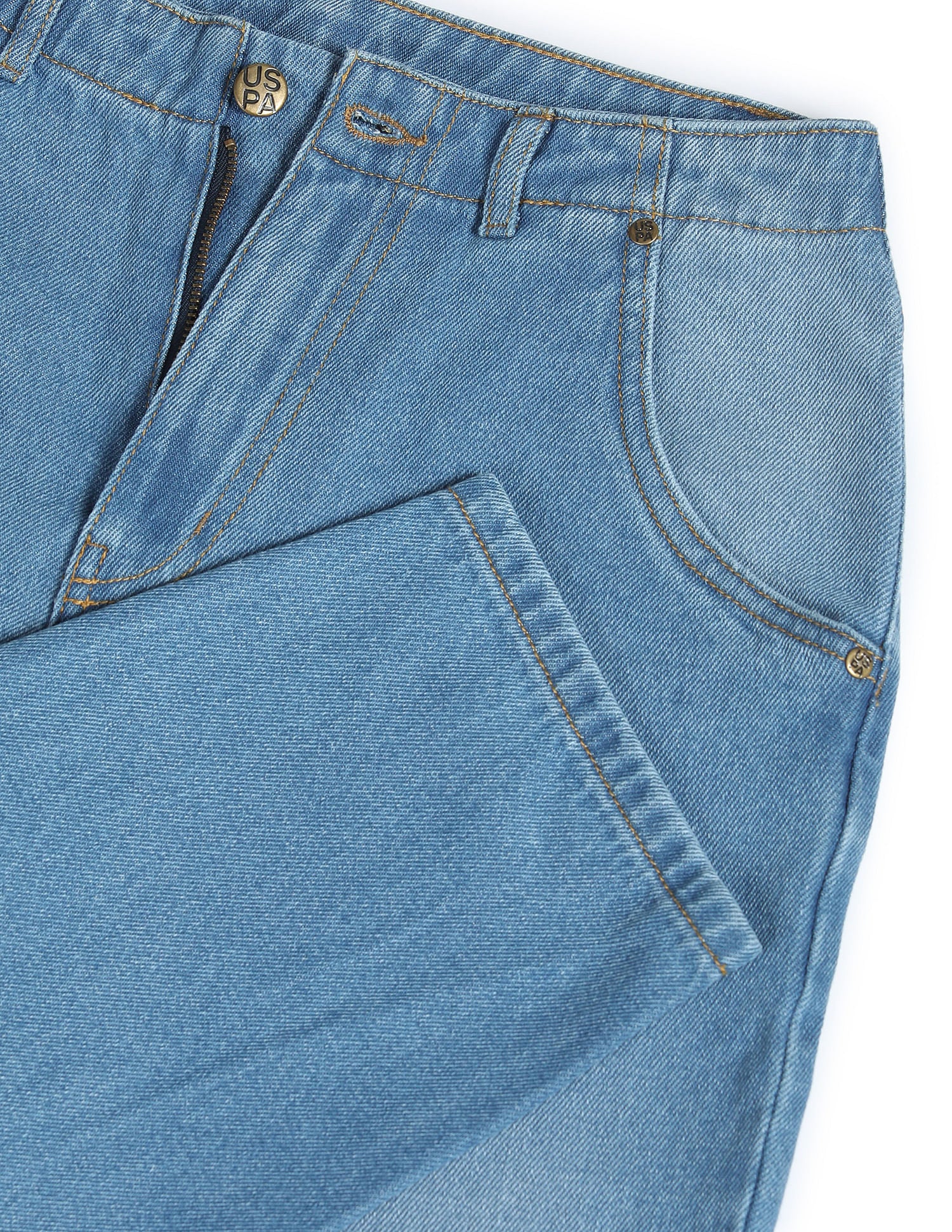 High Rise Distressed Jeans Blue - U.S. POLO ASSN. | Large