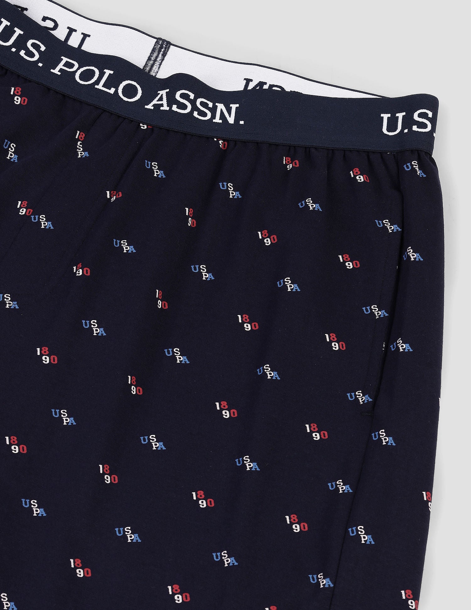 All Over Print OELP3 Lounge Pants - Pack Of 1 Navy - U.S. POLO ASSN. | Large
