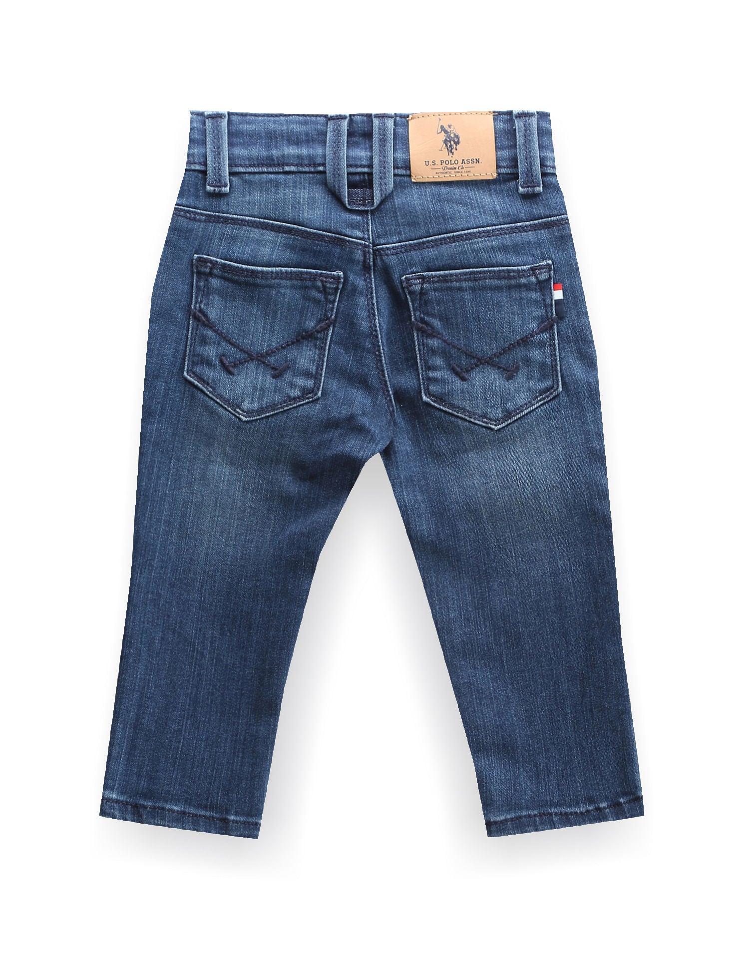 Boys Slim Fit Stone Wash Jeans Blue - U.S. Polo Assn. India | Large