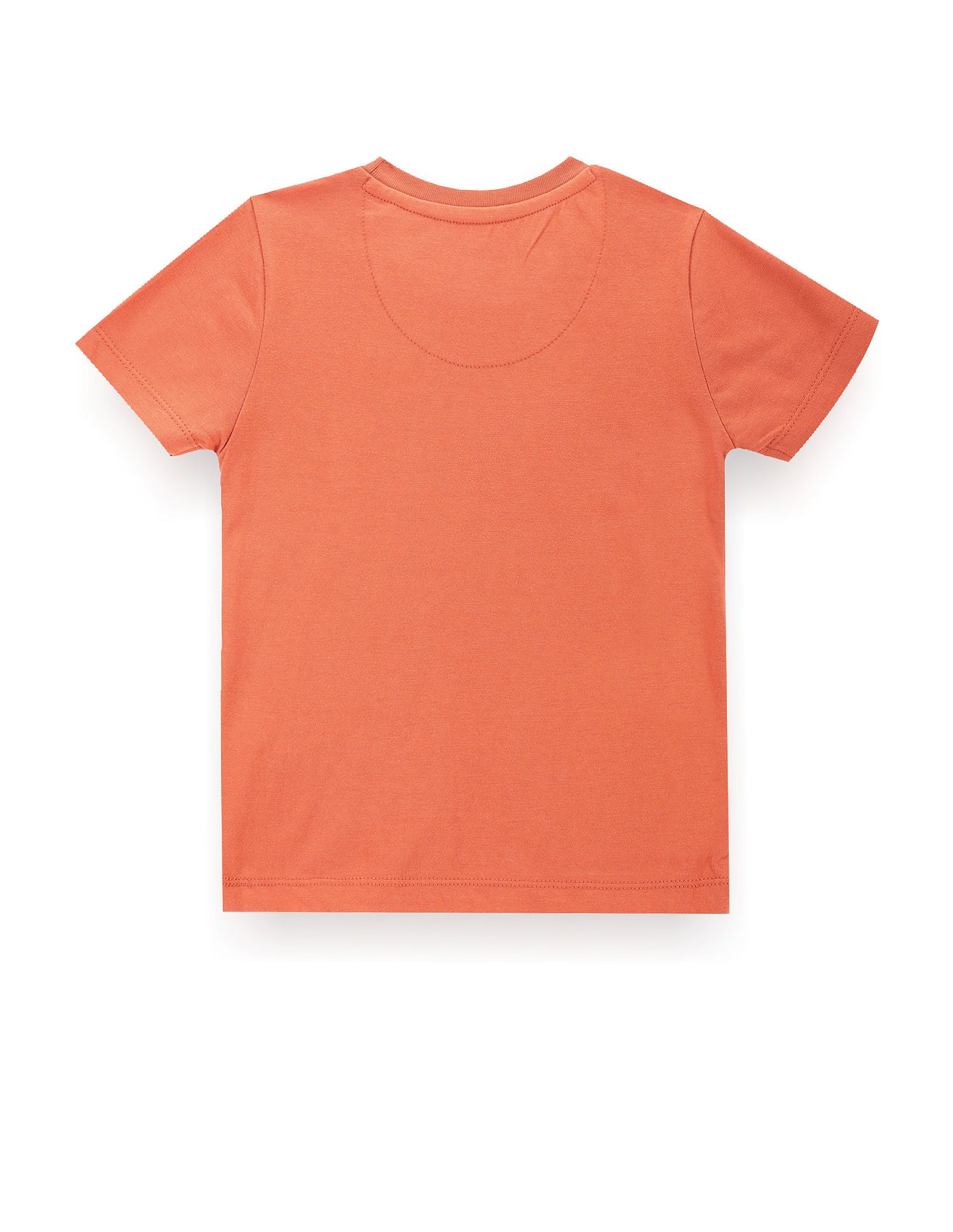 Boys Metallic Brand Print Cotton T-Shirt Rust - U.S. POLO ASSN. | Large