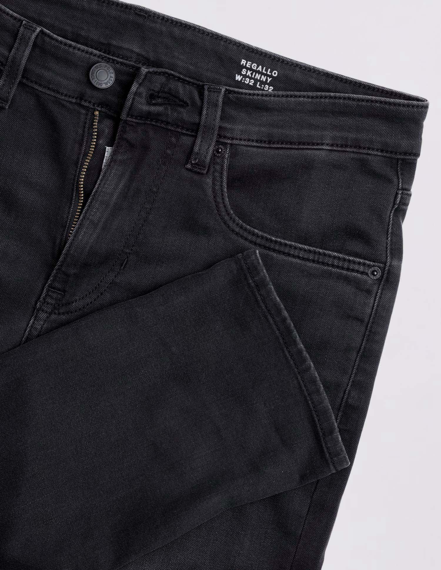Regallo Skinny Fit Black Jeans Black - U.S. Polo Assn. India | Large