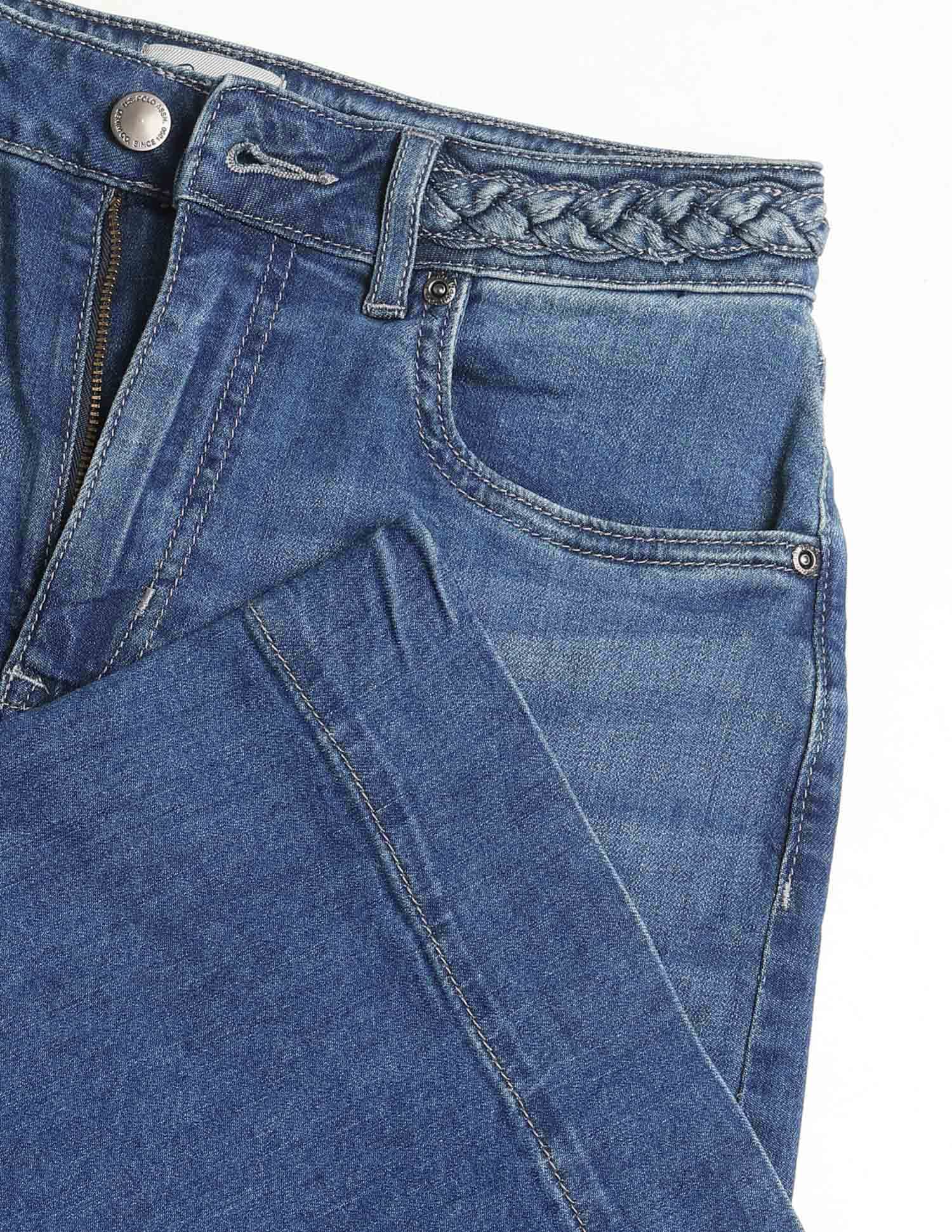 High Rise Wide Leg Fit Jeans Blue - U.S. Polo Assn. India | Large