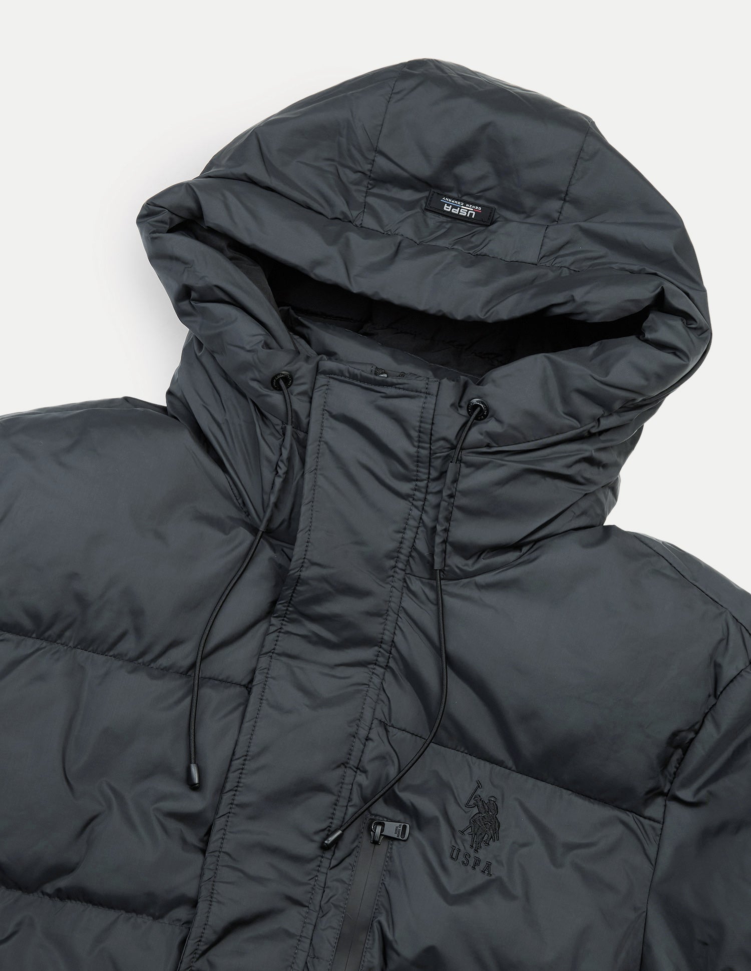 Solid Regular Fit Puffer Jacket Teal - U.S. Polo Assn. India | Large