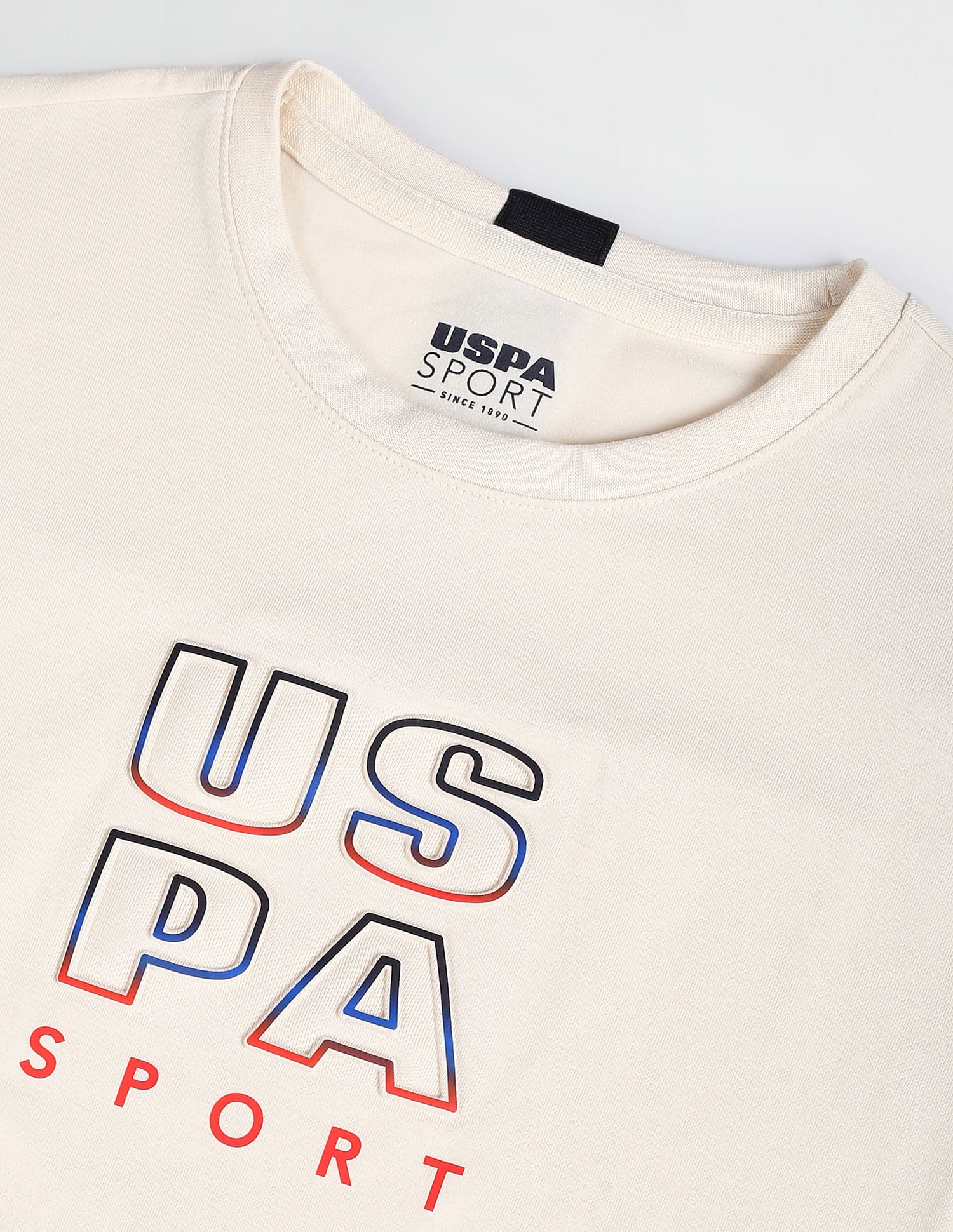 Slim Fit Brand Print T-Shirt Beige - U.S. Polo Assn. India | Large