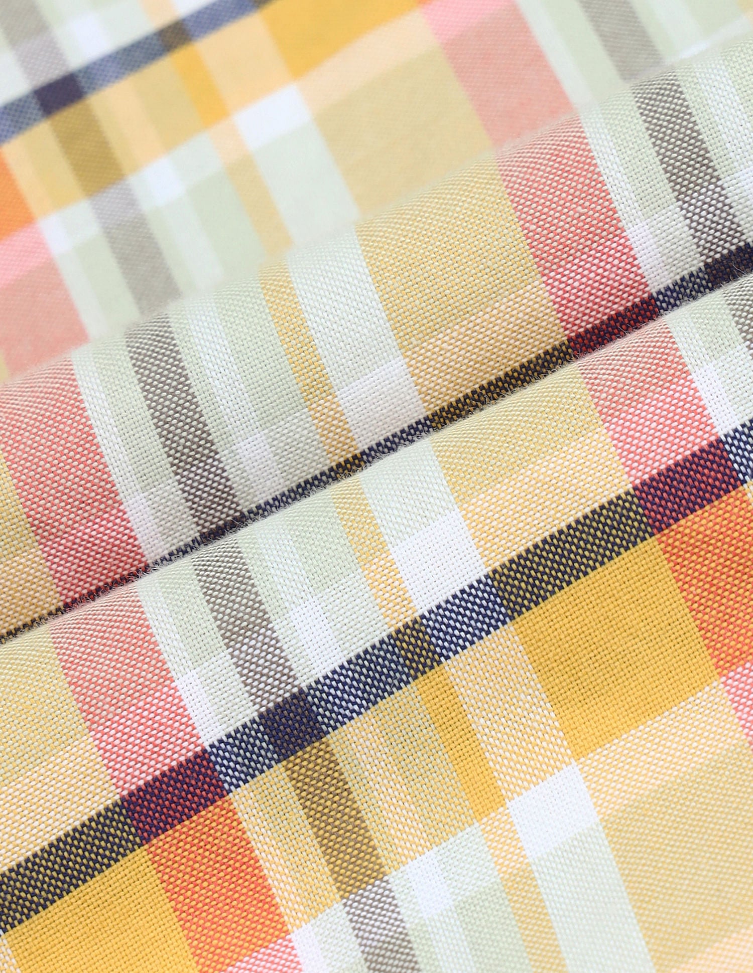 Dobby Regular Fit Checked Shirt Medium Yellow - U.S. POLO ASSN. | Large