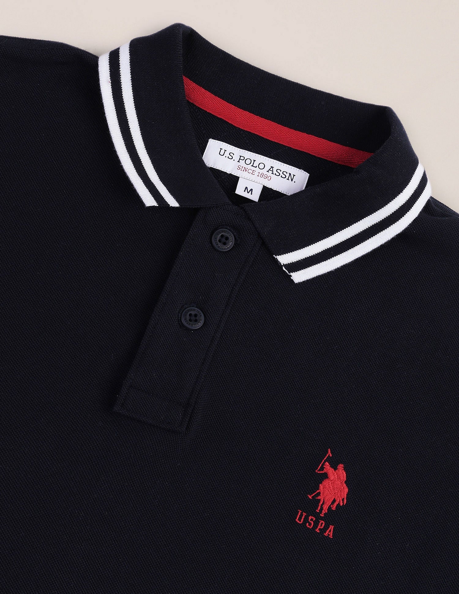 Slim Fit Short Sleeve Polo Shirt Navy - U.S. POLO ASSN. | Large