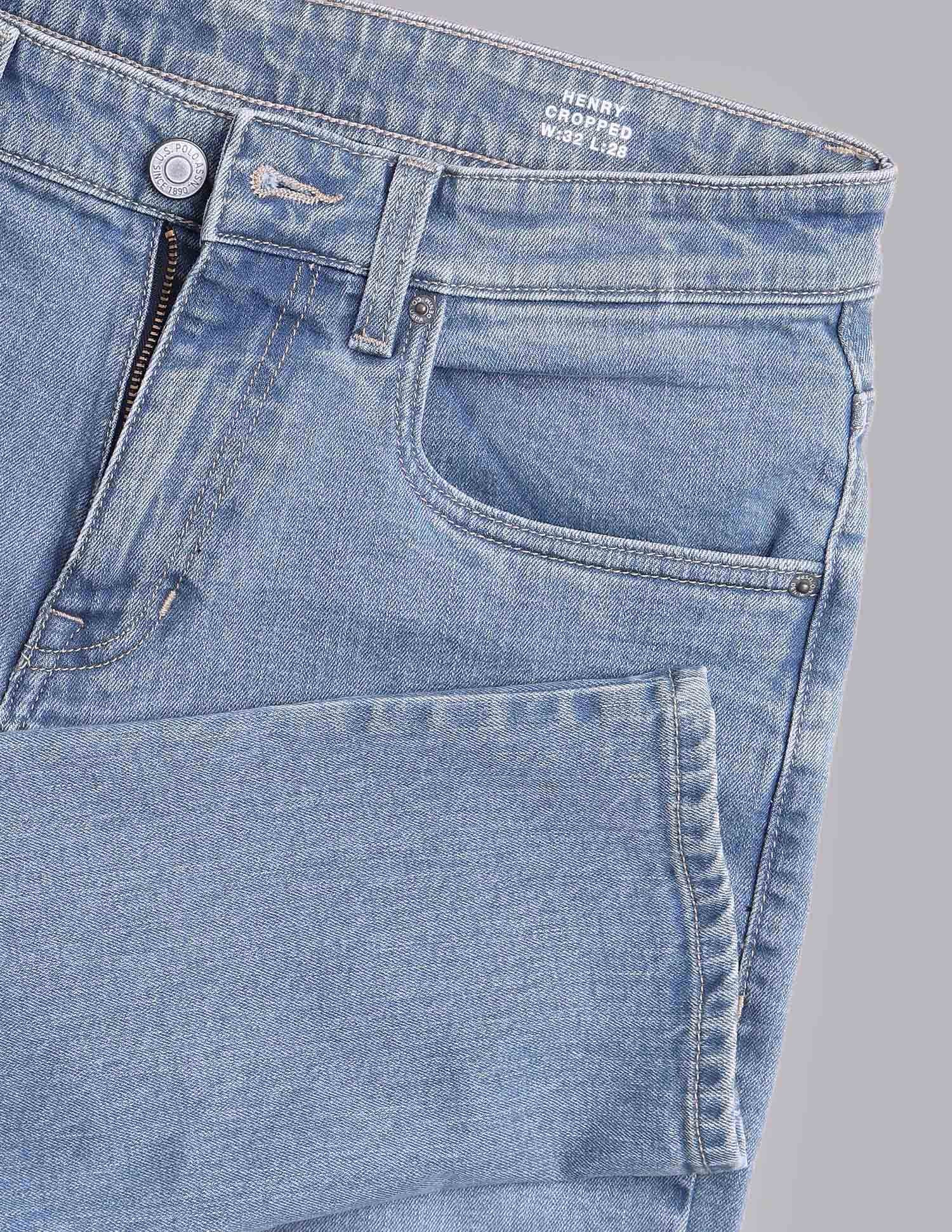 Henry Tapered Fit Blue Jeans Light Wash - U.S. Polo Assn. India | Large