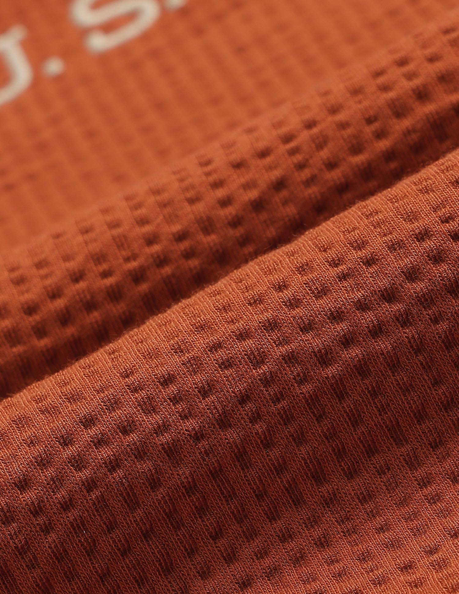 Self Design Brand Embroidered Regular Fit T-Shirt Rust - U.S. Polo Assn. India | Large