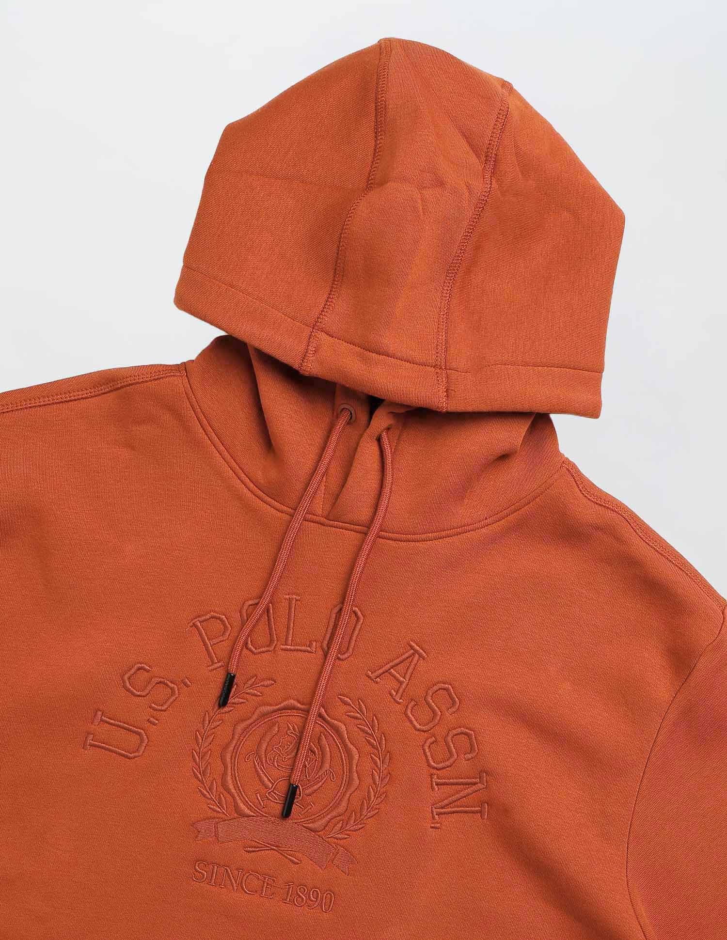 Brand Embroidered Hooded Sweatshirt Rust - U.S. POLO ASSN. | Large