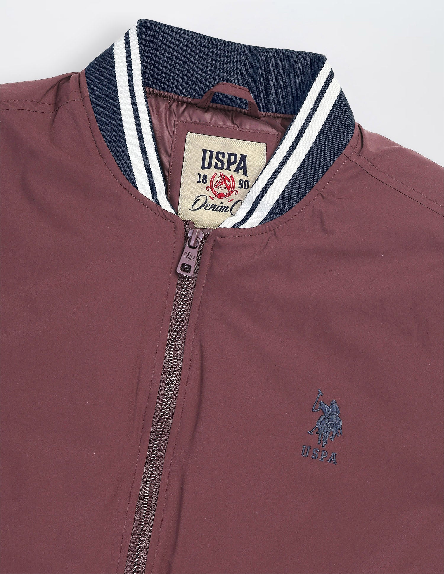 Colour Blocked Regular Fit Varsity Jacket Red - U.S. Polo Assn. India | Large