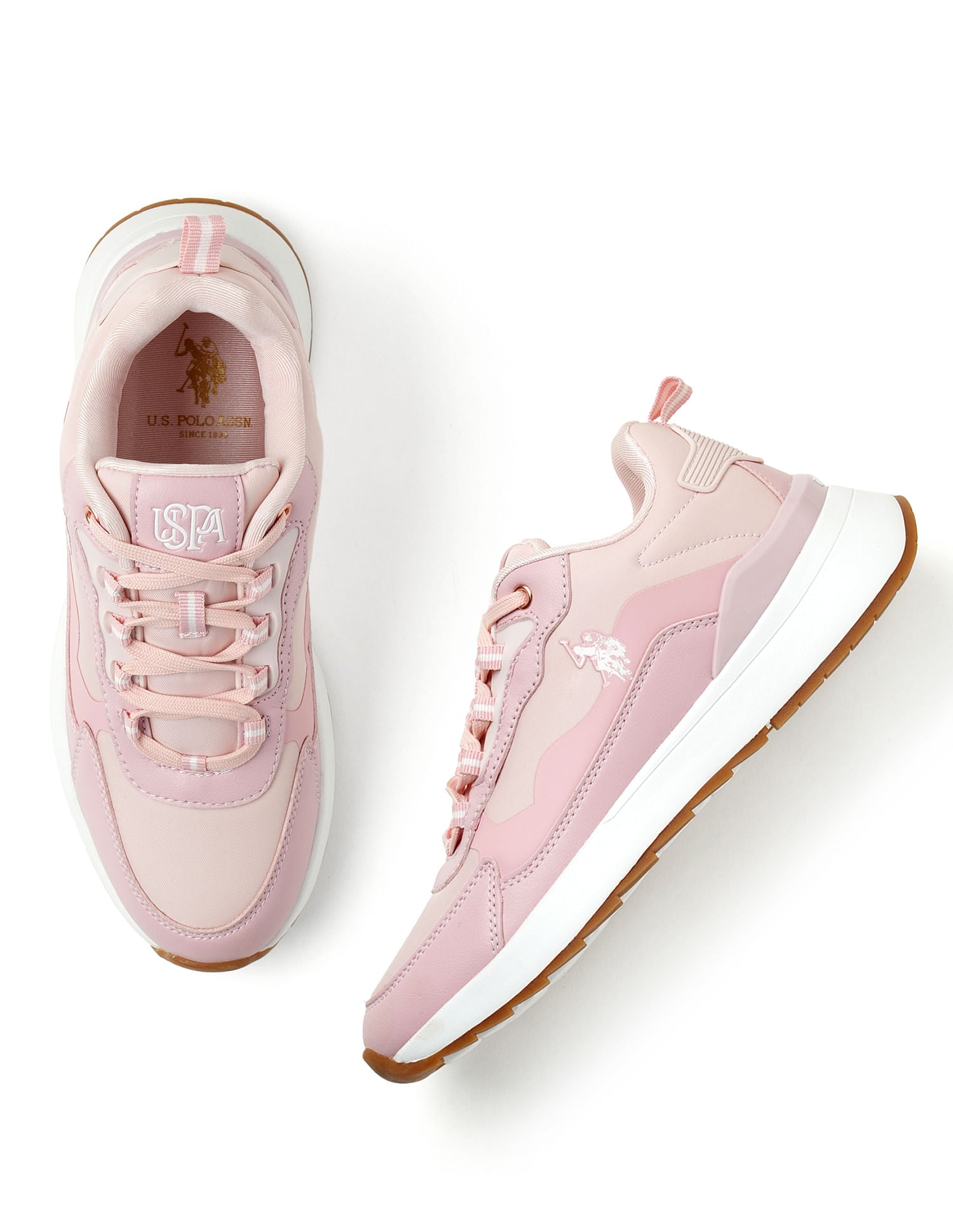 Women Colour Block Cassey Sneakers Pink - U.S. Polo Assn. India | Large