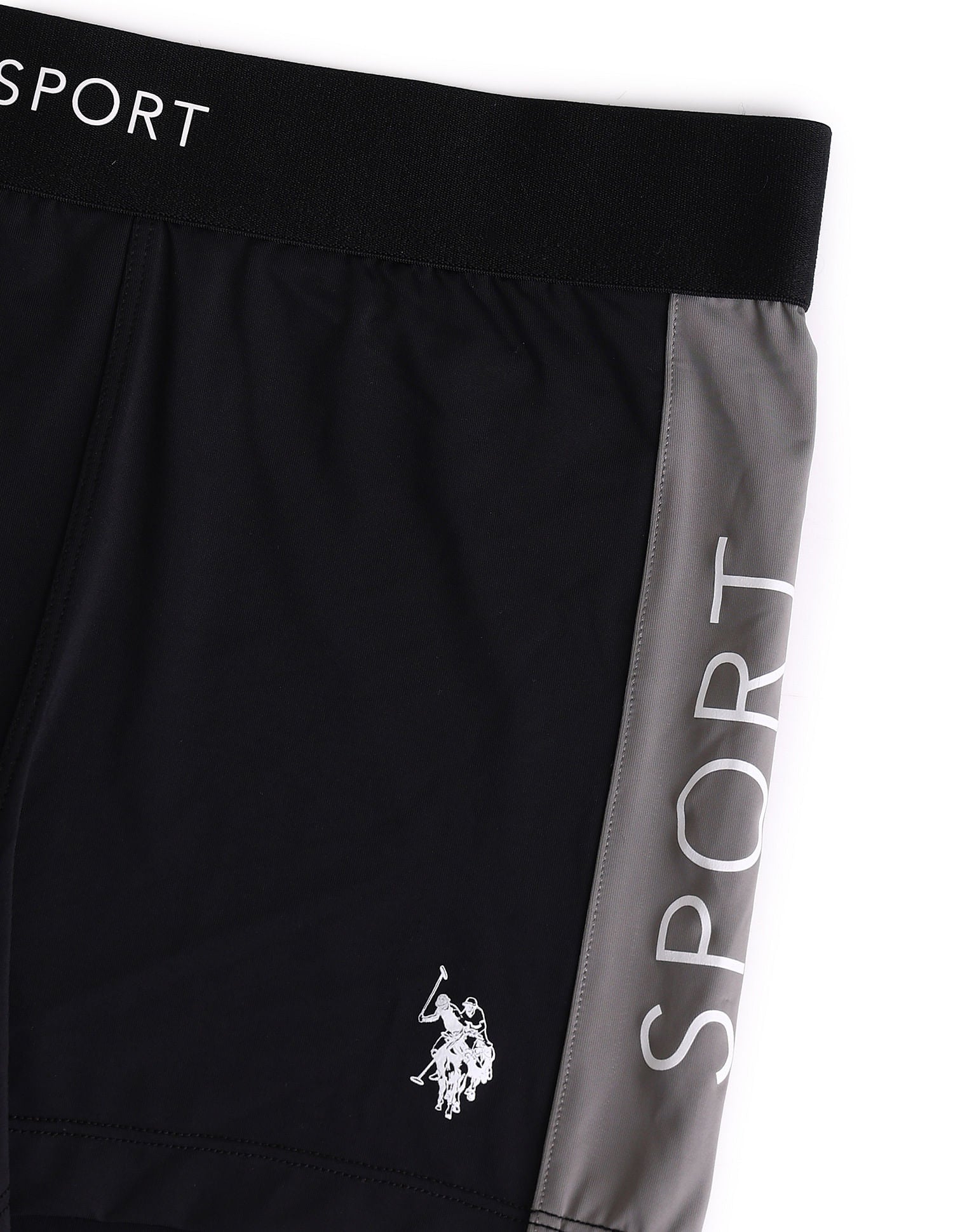 Micro Fibre High Stretch Performance Trunk Black and Grey - U.S. POLO ASSN. | Large