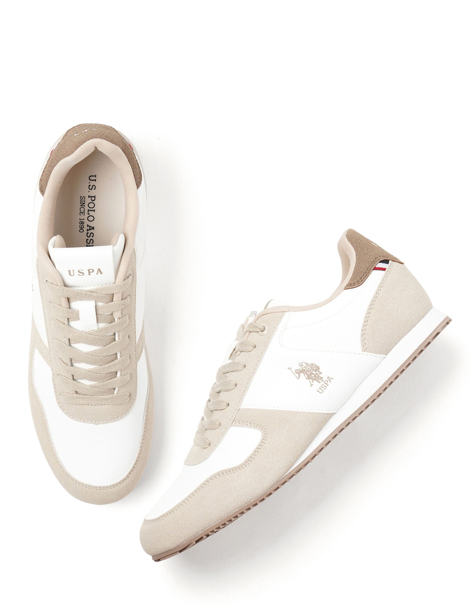 Men Sorrento Beige Retro Sneakers Beige - U.S. Polo Assn. India | Large