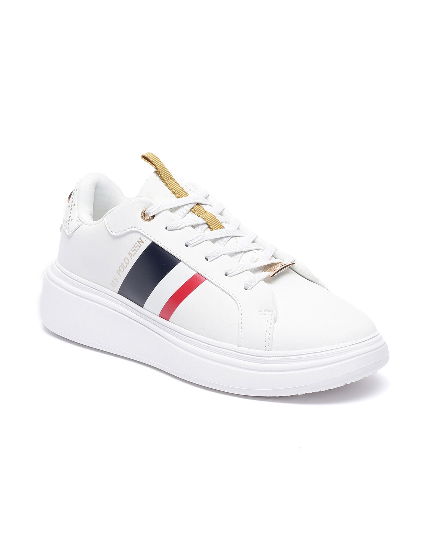 Women Brand Stripe Clara 2.0 Sneakers Off-White - U.S. POLO ASSN. | Large
