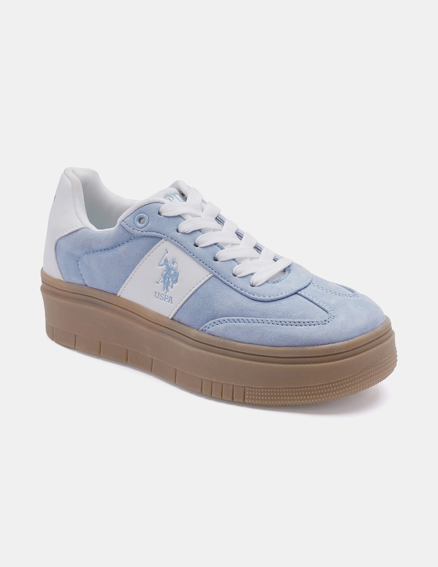 Women Colourblocked Zaira Sneakers Light Blue - U.S. Polo Assn. India | Large