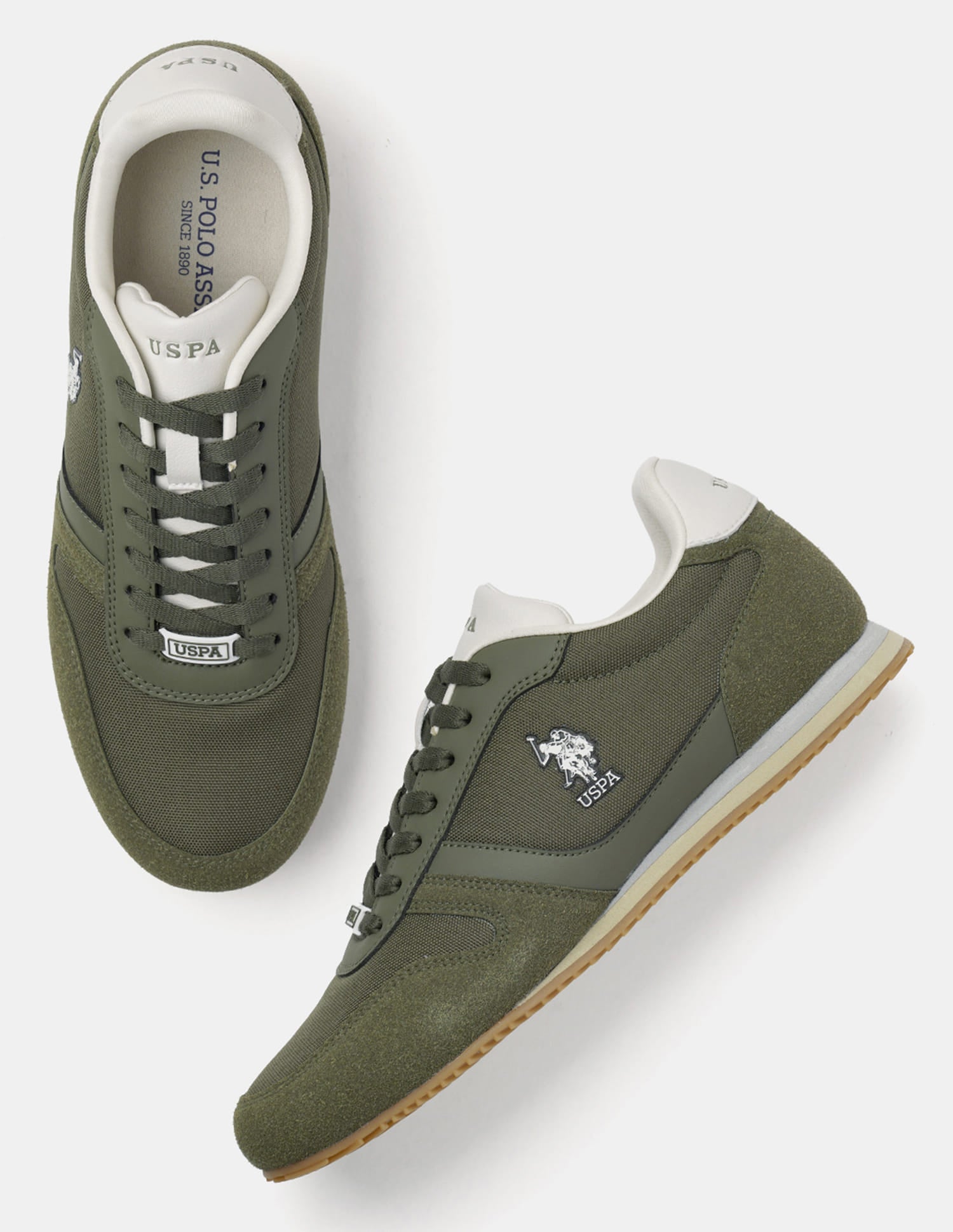 Clemt 4.0 Colourblocked Sneakers Olive - U.S. Polo Assn. India | Large