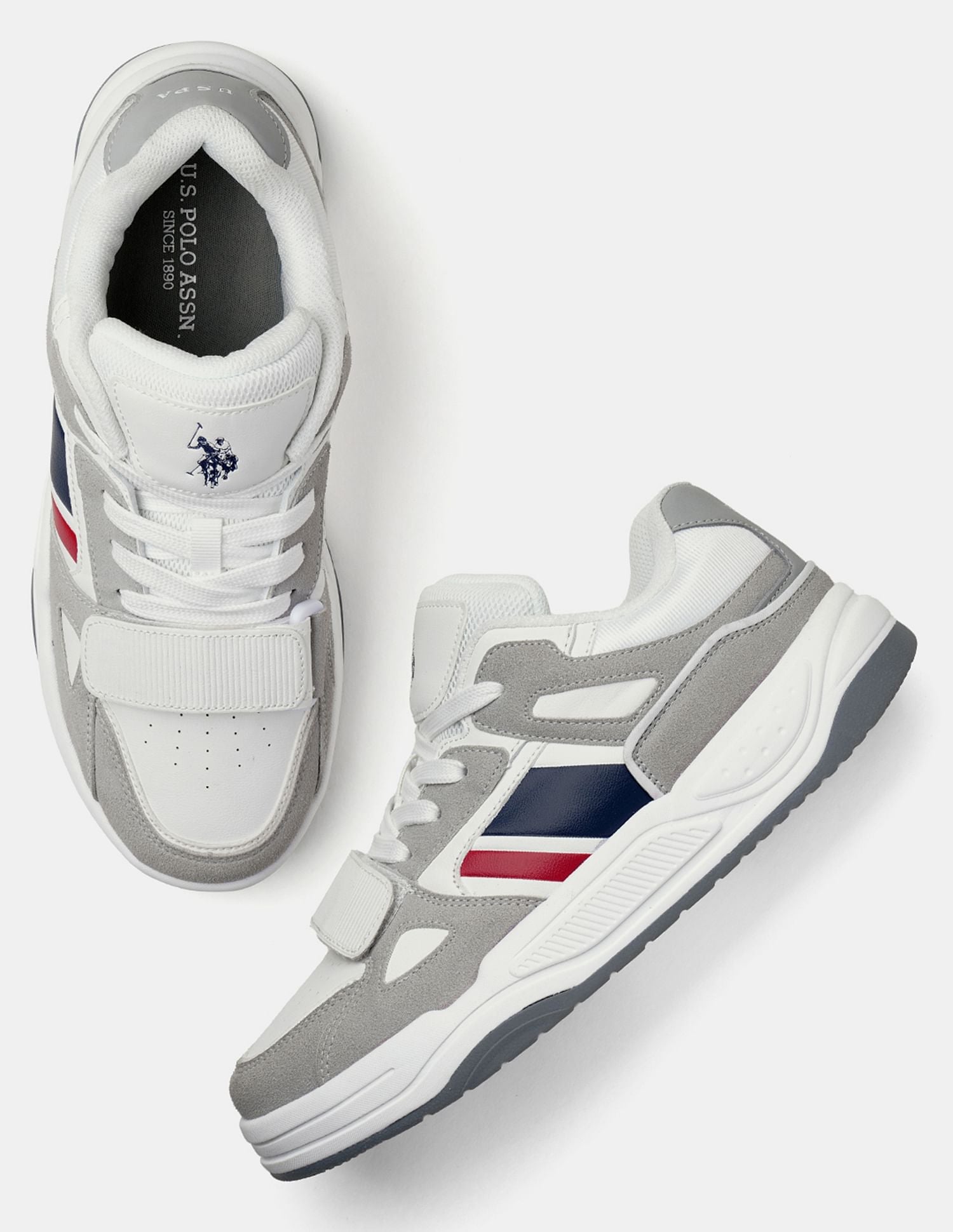 Men Steven Colour Blocked Sneakers Grey - U.S. POLO ASSN. | Large