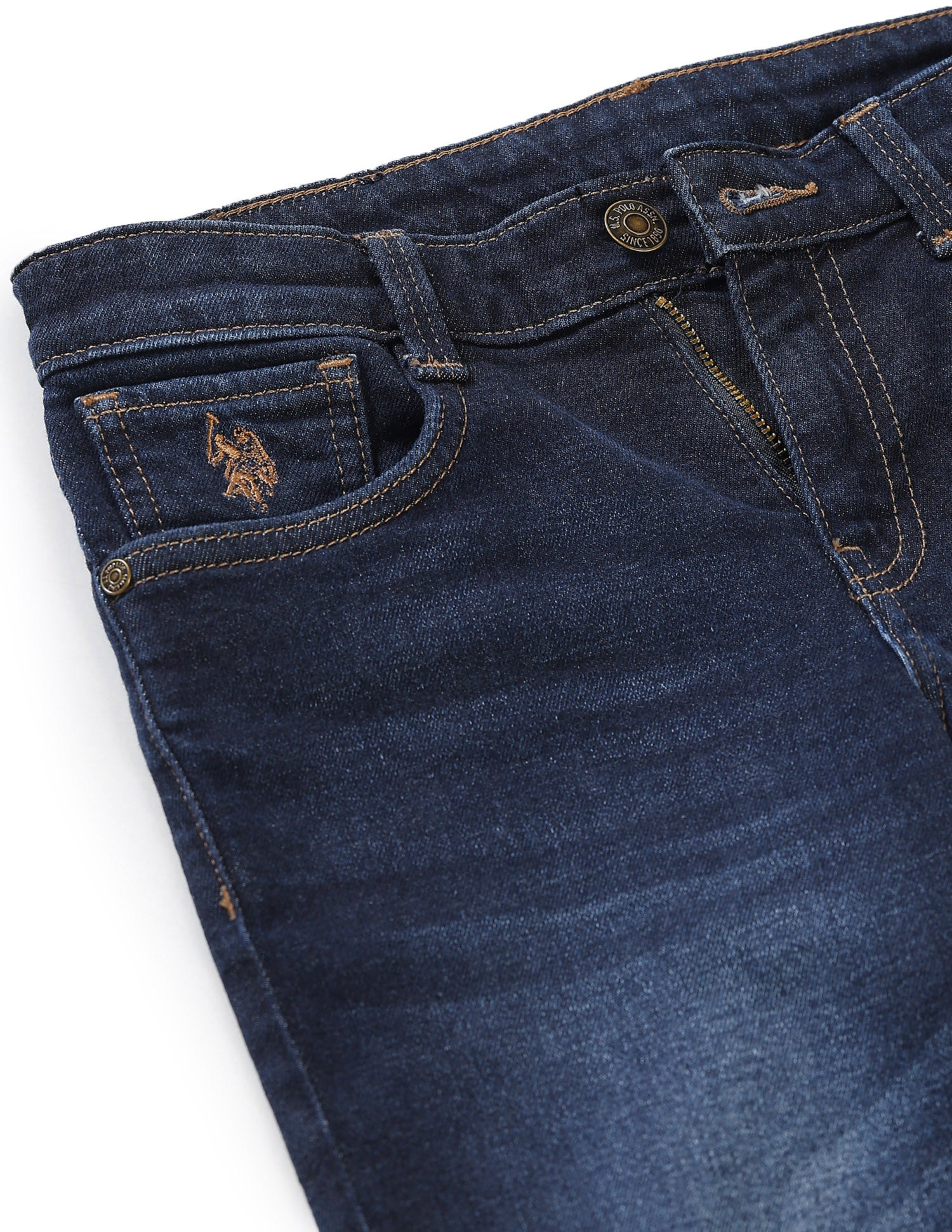 Relaxed Fit Whiskered Jeans Dark Indigo - U.S. Polo Assn. India | Large