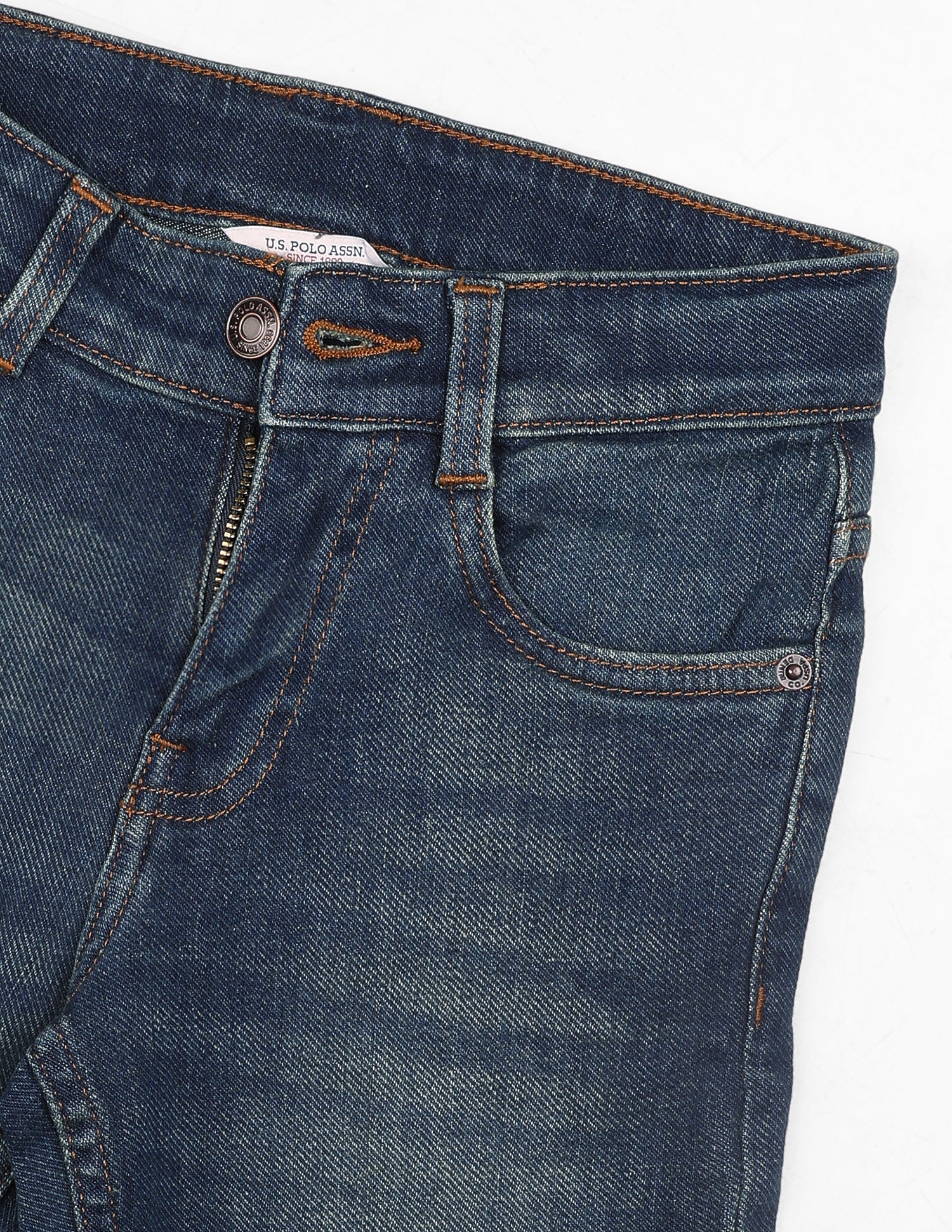 Harold Slim Straight Fit Blue Jeans Dark Blue - U.S. Polo Assn. India | Large