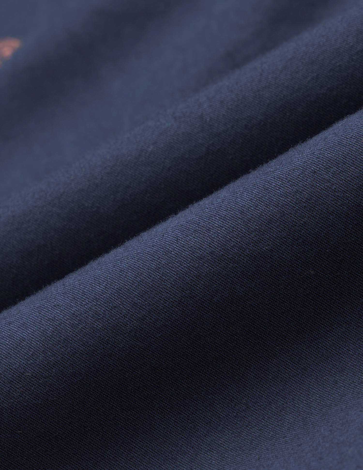 Solid Pure Cotton Shirt Navy - U.S. POLO ASSN. | Large