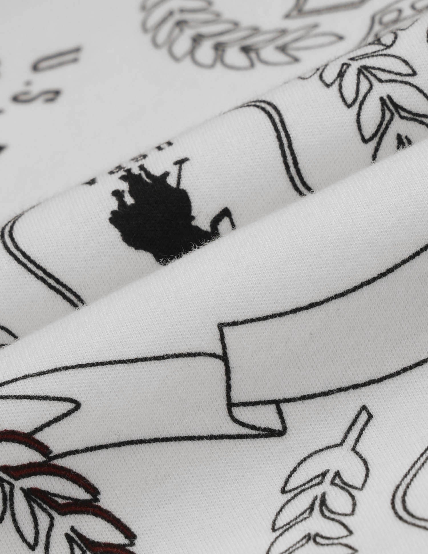 Graphic Brand Printed Regular Fit Polo Shirt White - U.S. Polo Assn. India | Large