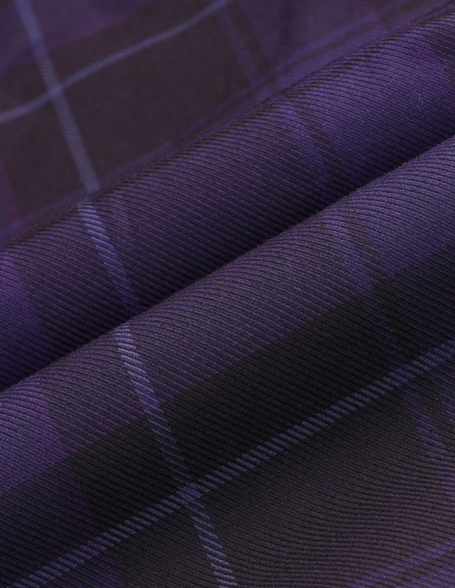 Tartan Checked Twill Shirt Dark Purple - U.S. Polo Assn. India | Large