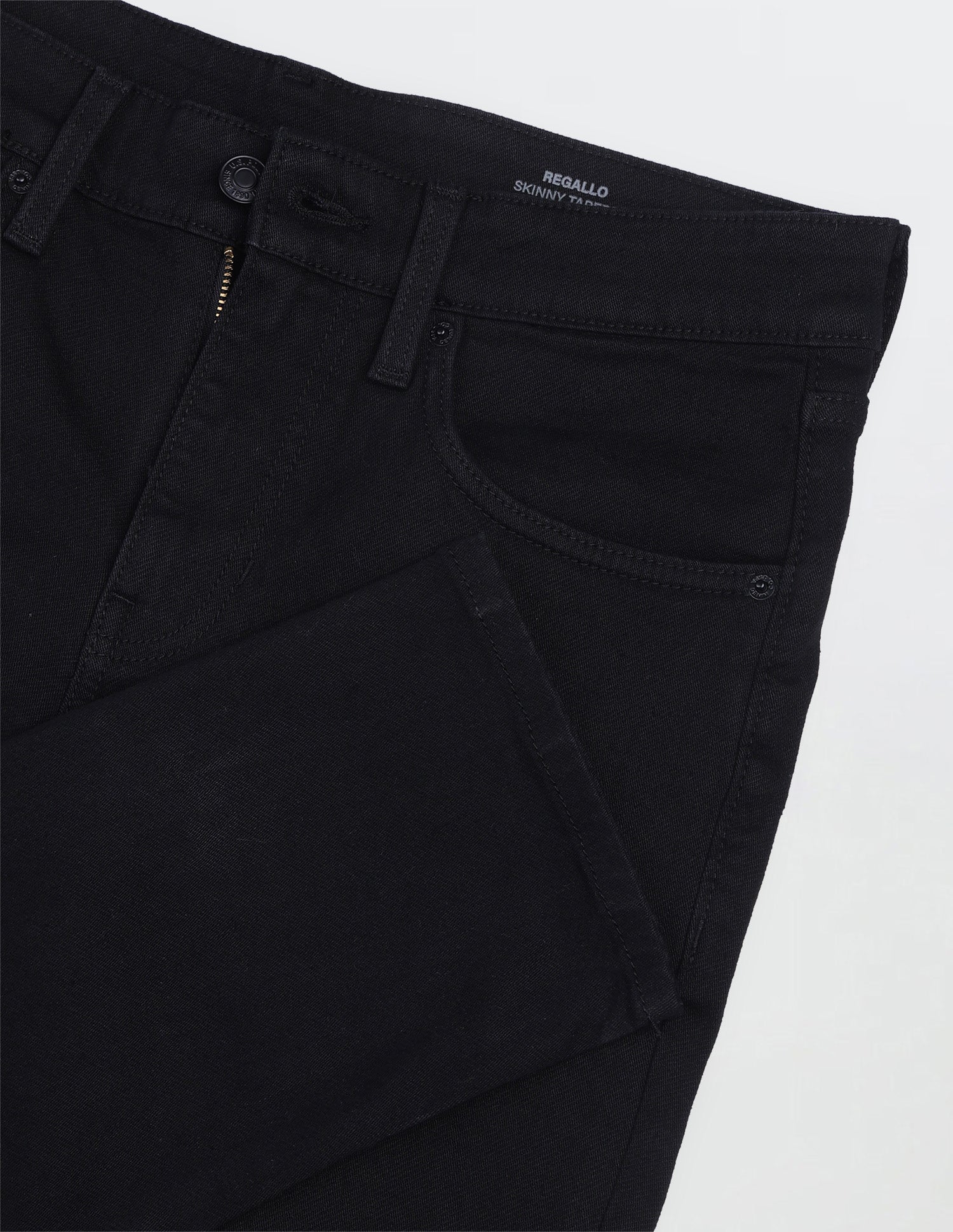 Regallo Skinny Fit Black Jeans Black - U.S. Polo Assn. India | Large